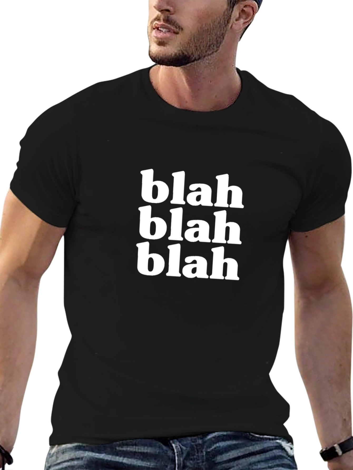 Blah Blah Blah Graphic T-Shirt - Black