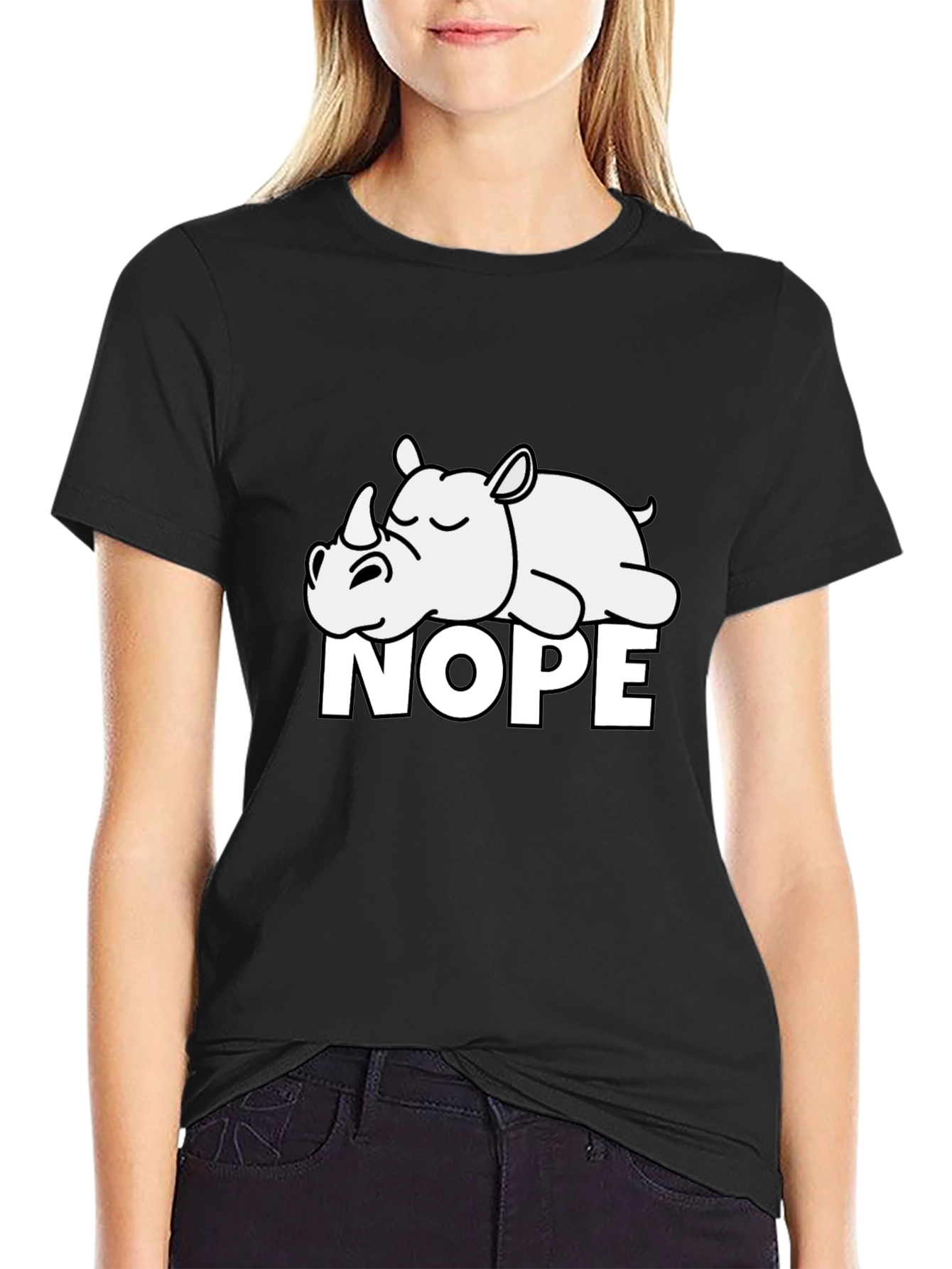 Nope Rhino Graphic T-Shirt - Comfy Casual Wear