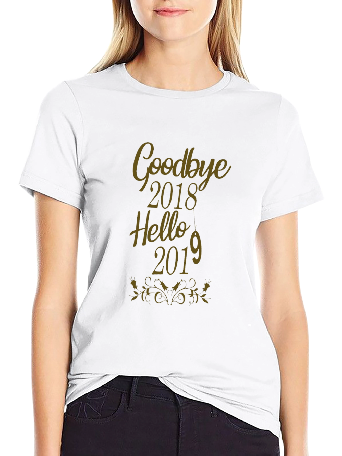 Goodbye 2018 Hello 2019 Black T-Shirt