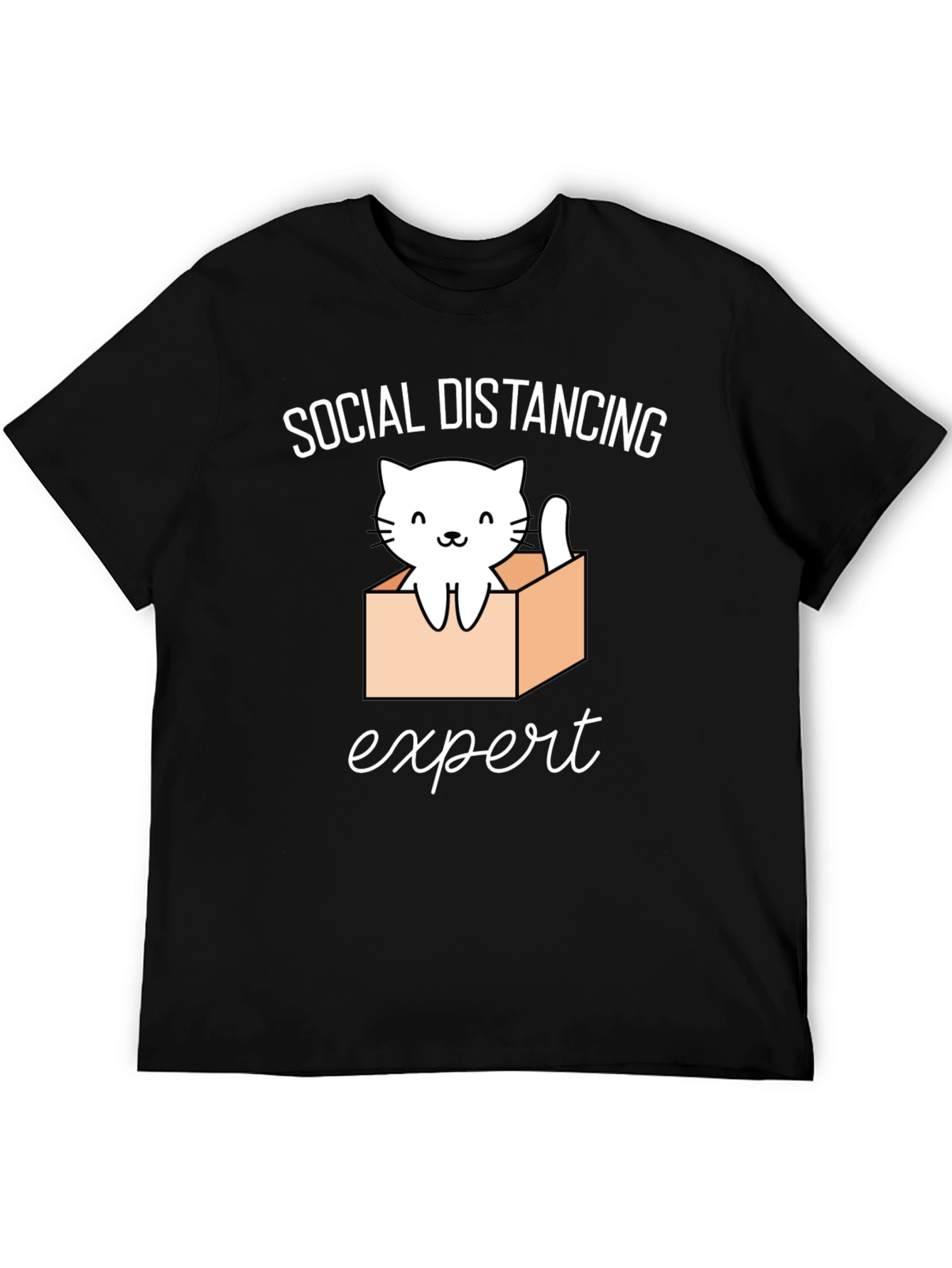 Social Distancing Expert Cat T-Shirt