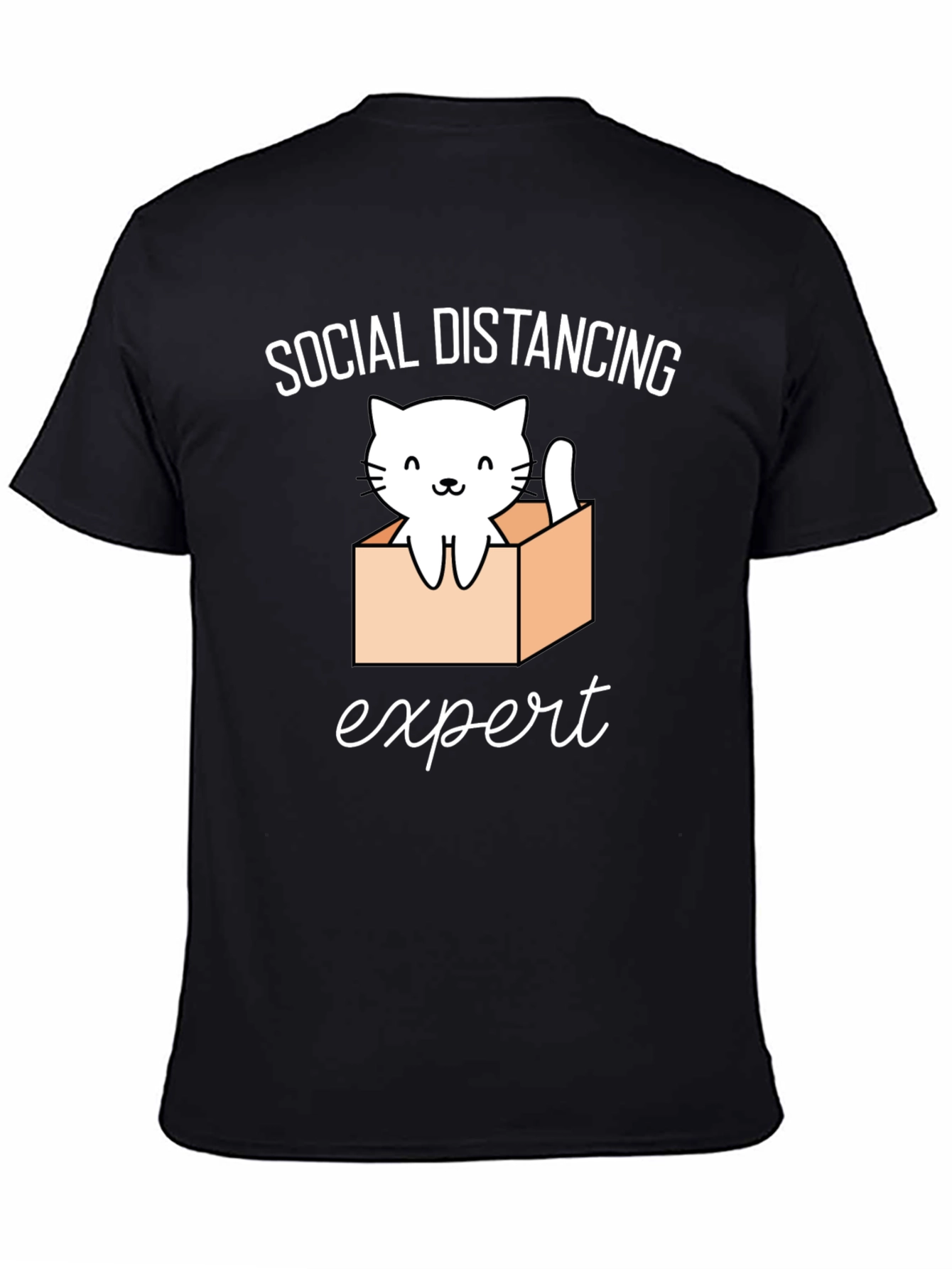 Social Distancing Expert Cat T-Shirt