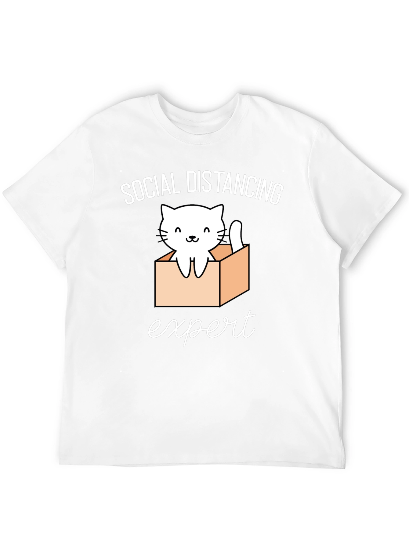 Social Distancing Expert Cat T-Shirt
