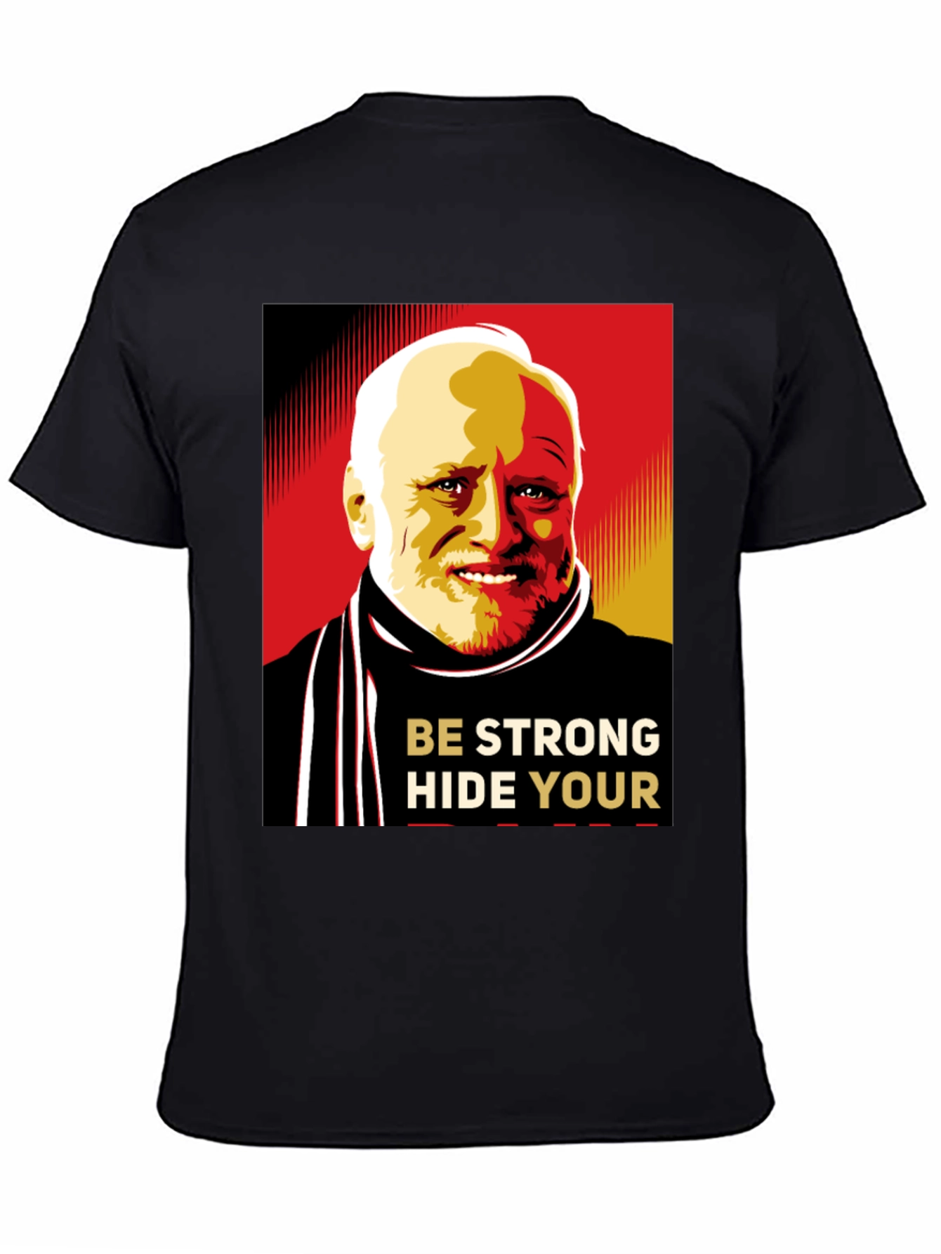 Hide Your Pain Harold Meme Black T-Shirt