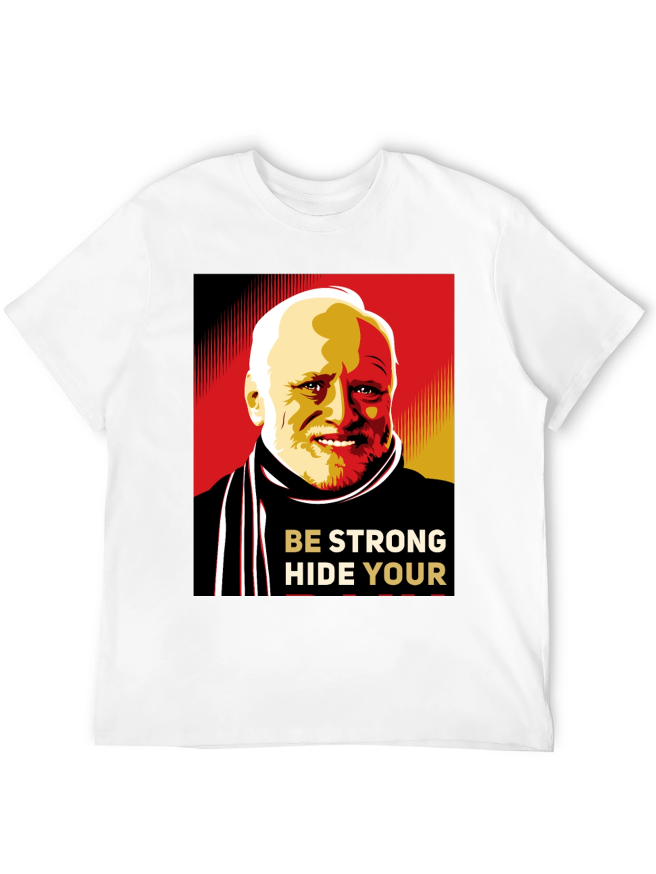 Hide Your Pain Harold Meme Black T-Shirt