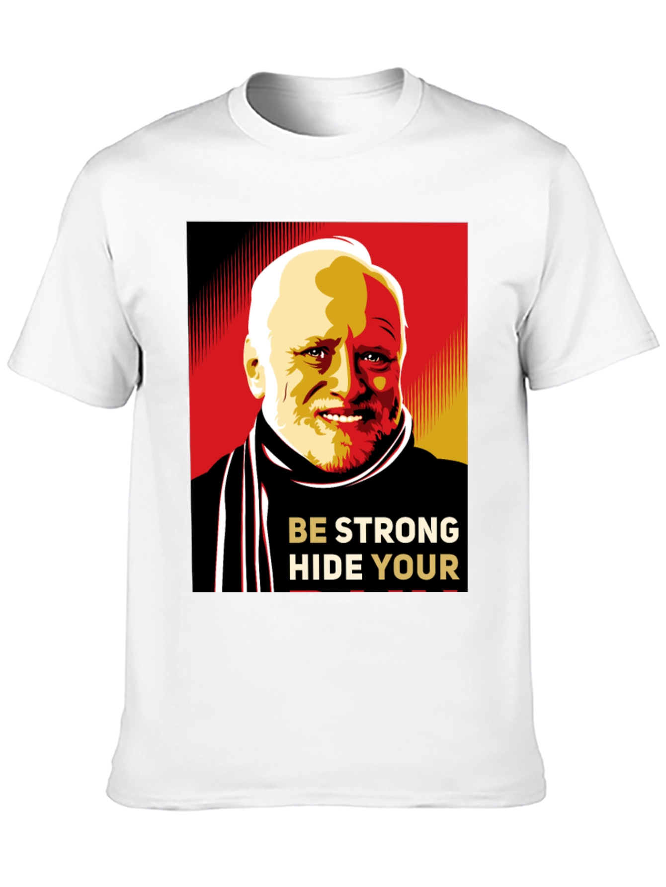 Hide Your Pain Harold Meme Black T-Shirt