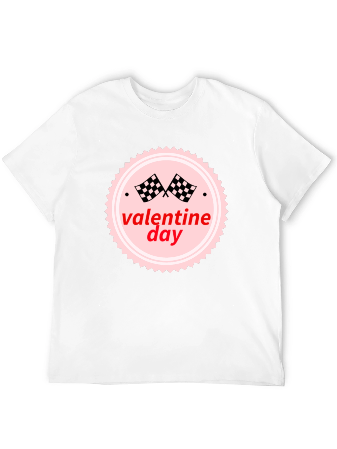 Valentines Day Racing Flag T-Shirt