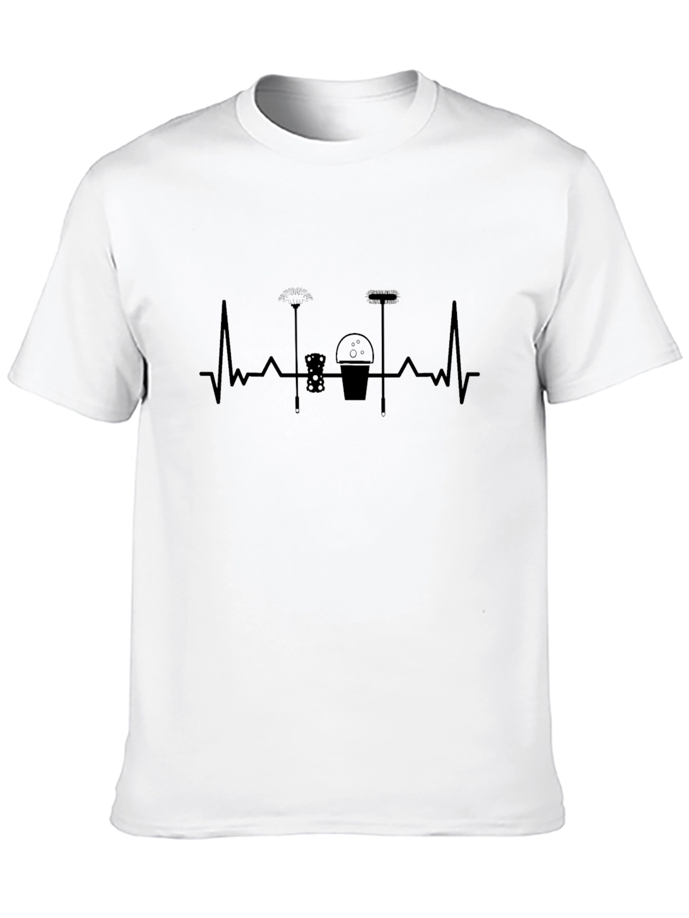 Cleaning Heartbeat T-Shirt - Black