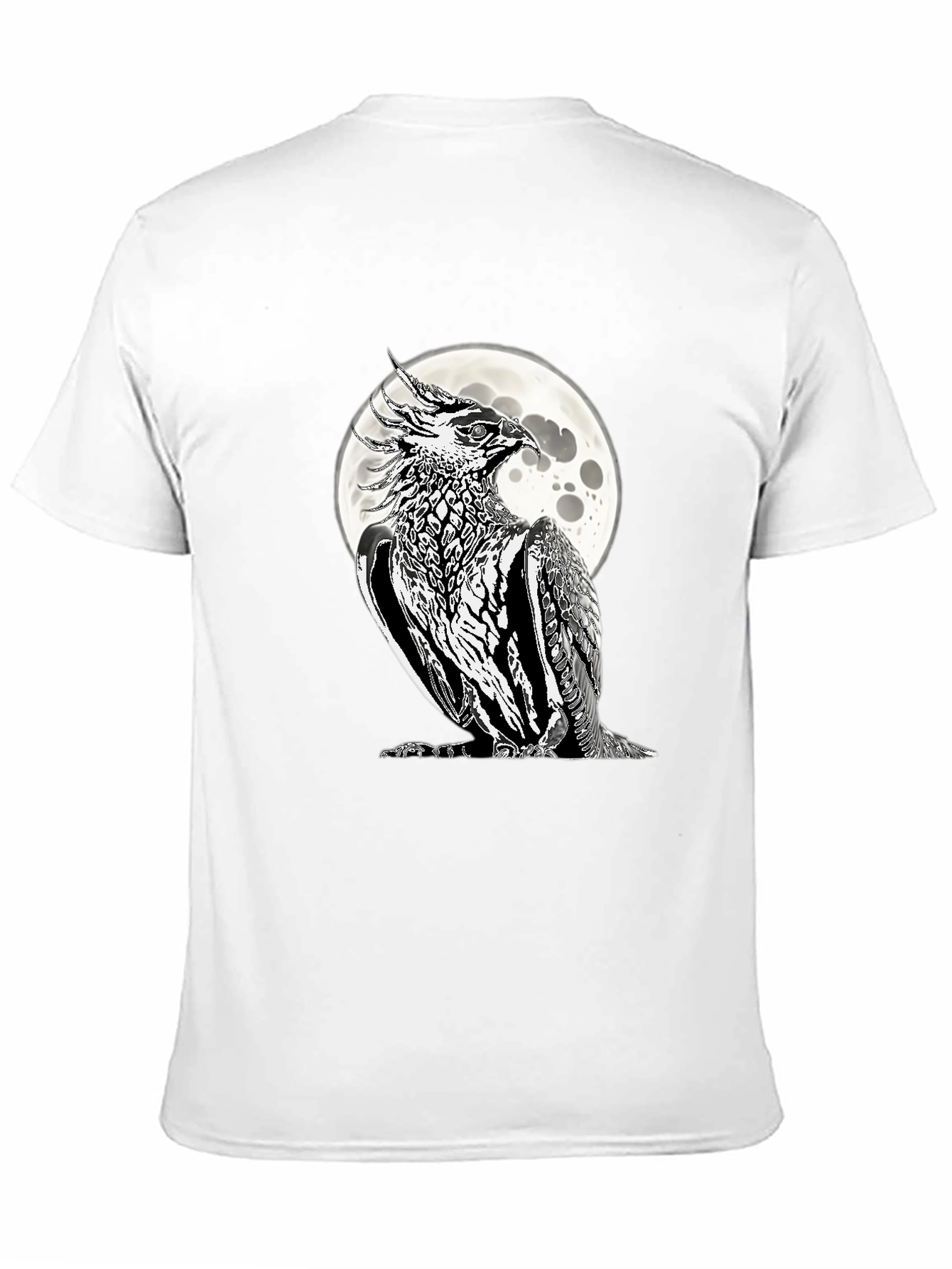 Phoenix Moon Graphic Tee - Black