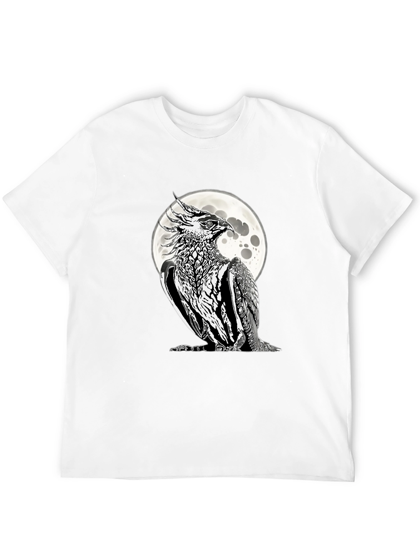 Phoenix Moon Graphic Tee - Black