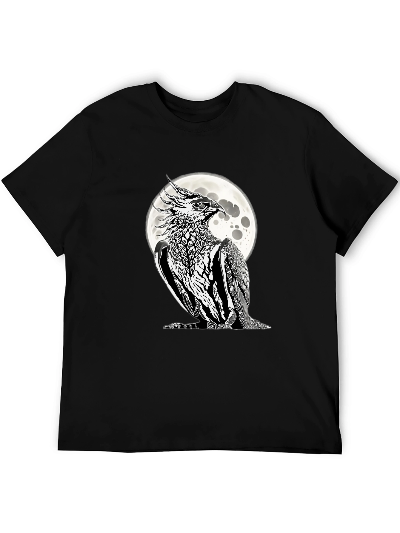 Phoenix Moon Graphic Tee - Black
