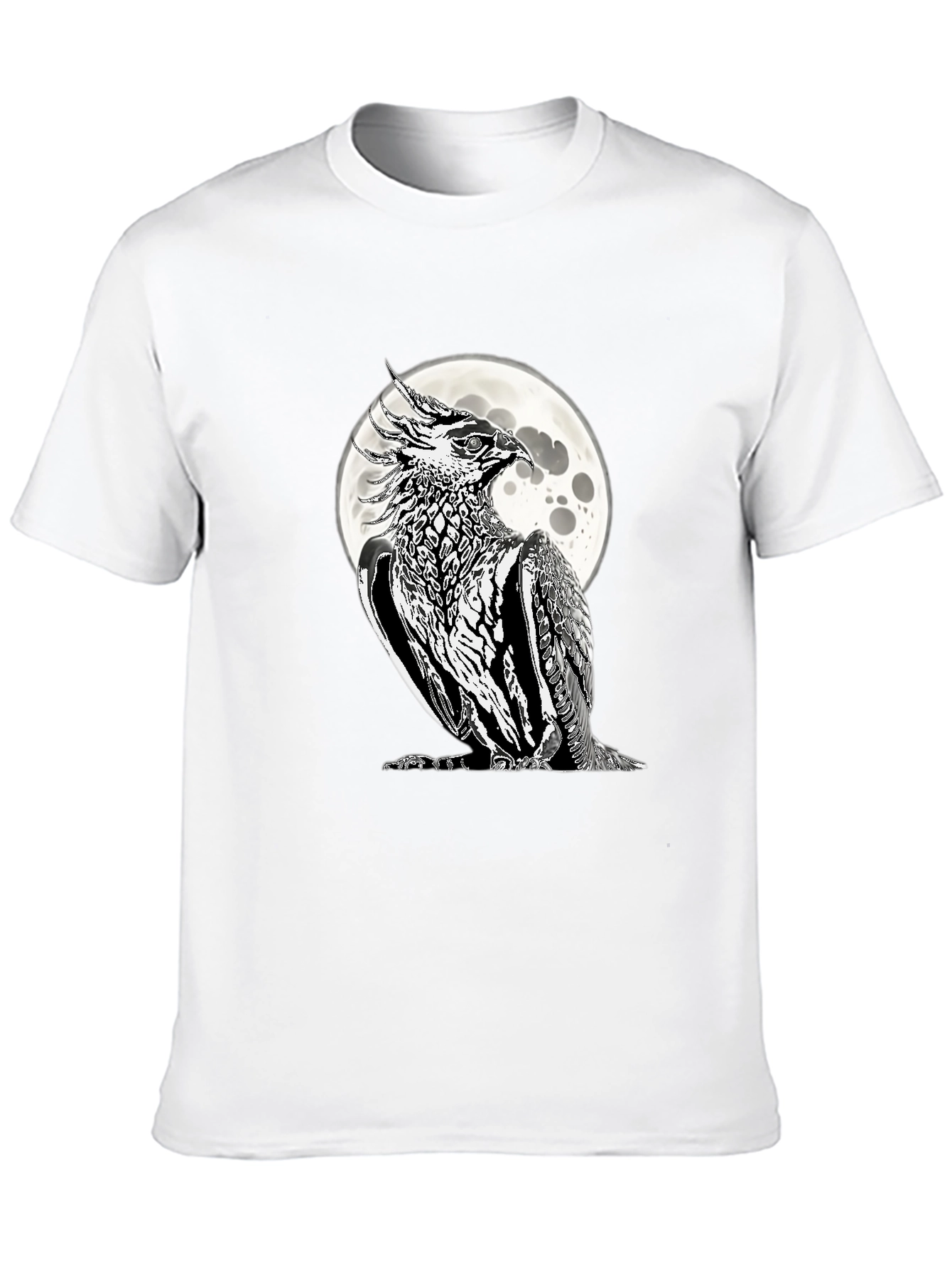 Phoenix Moon Graphic Tee - Black