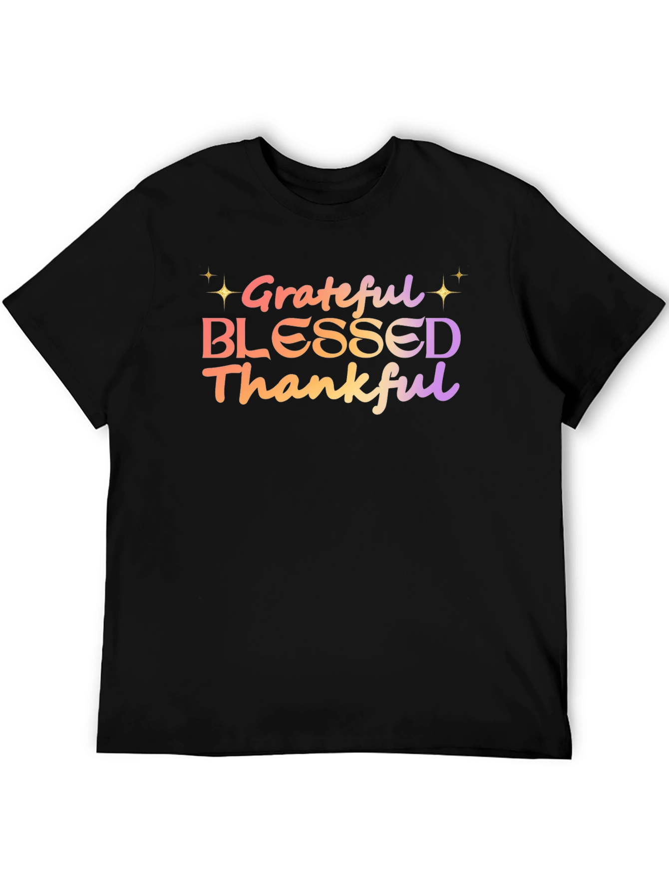 Grateful Blessed Thankful Graphic Tee