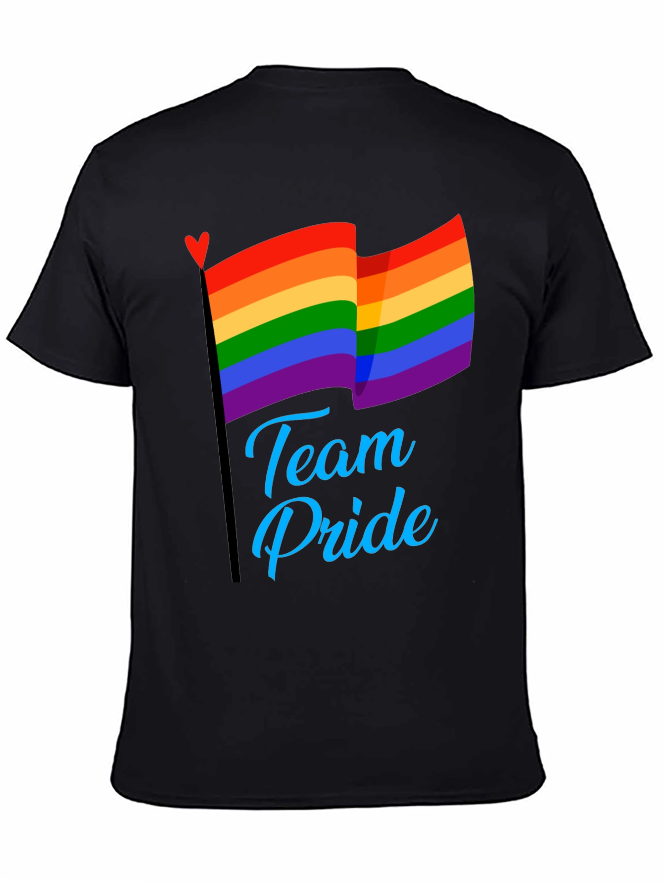 Team Pride LGBT Rainbow Flag Graphic T-Shirt