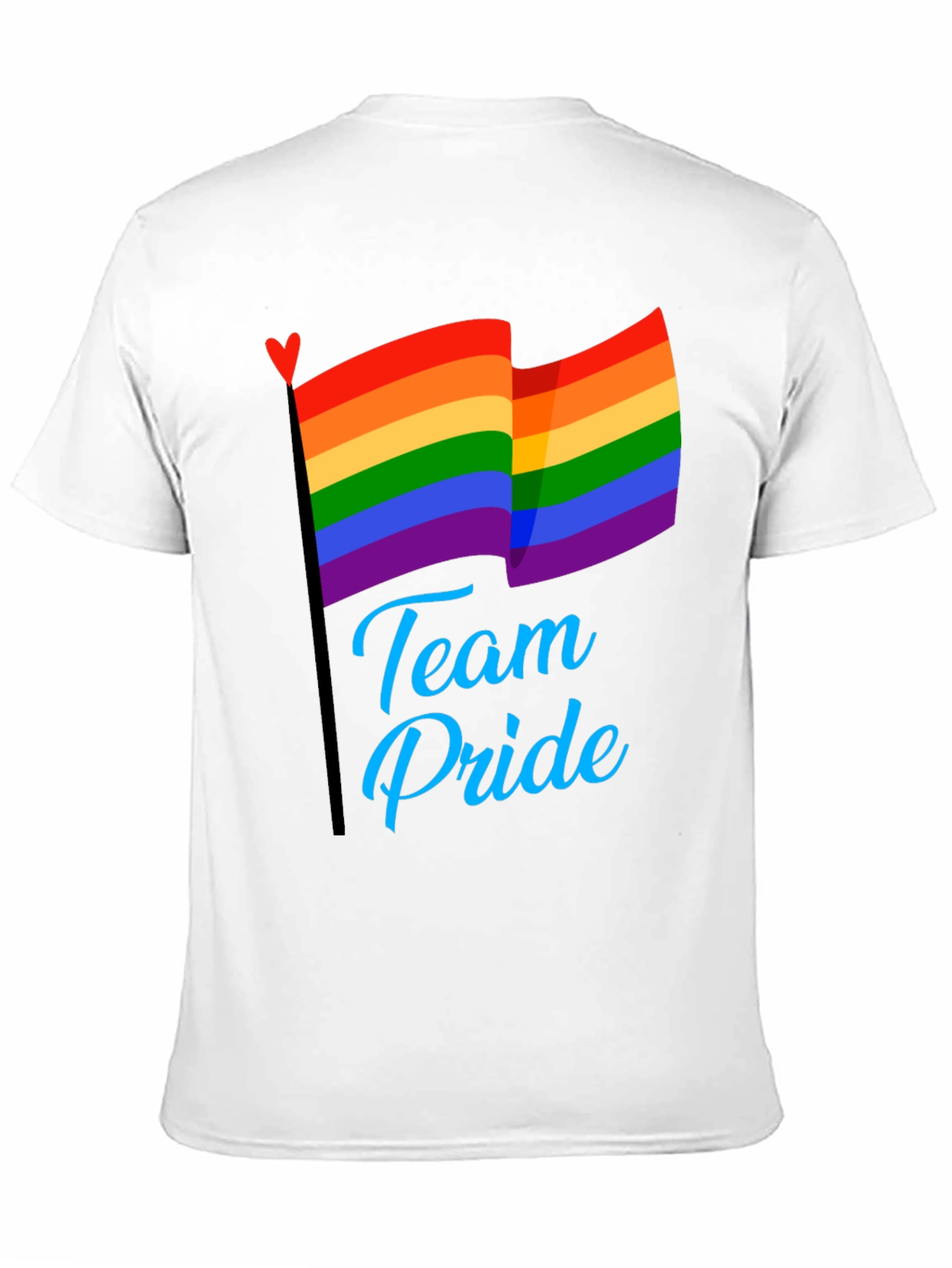 Team Pride LGBT Rainbow Flag Graphic T-Shirt