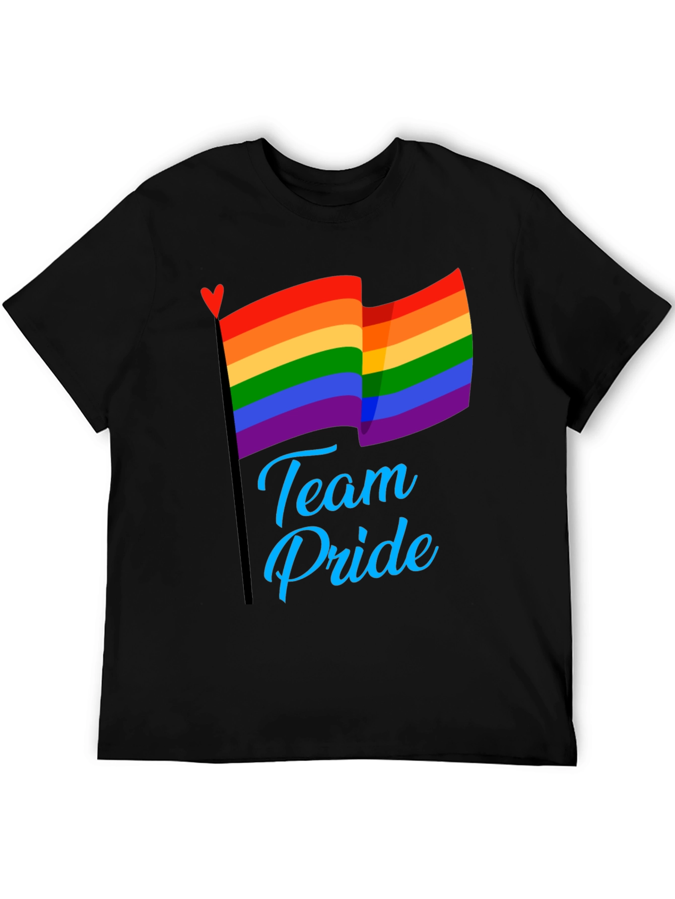 Team Pride LGBT Rainbow Flag Graphic T-Shirt