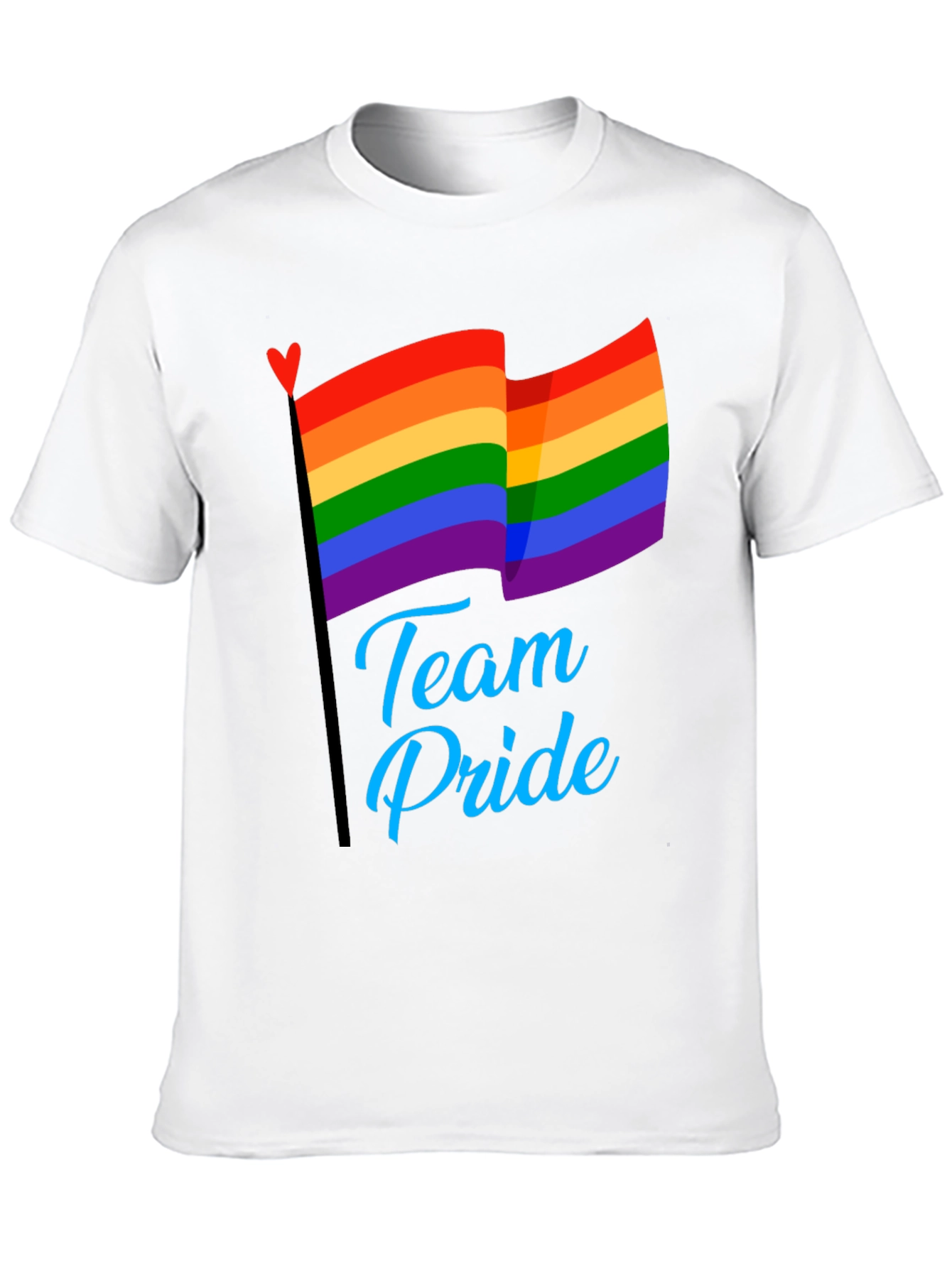 Team Pride LGBT Rainbow Flag Graphic T-Shirt
