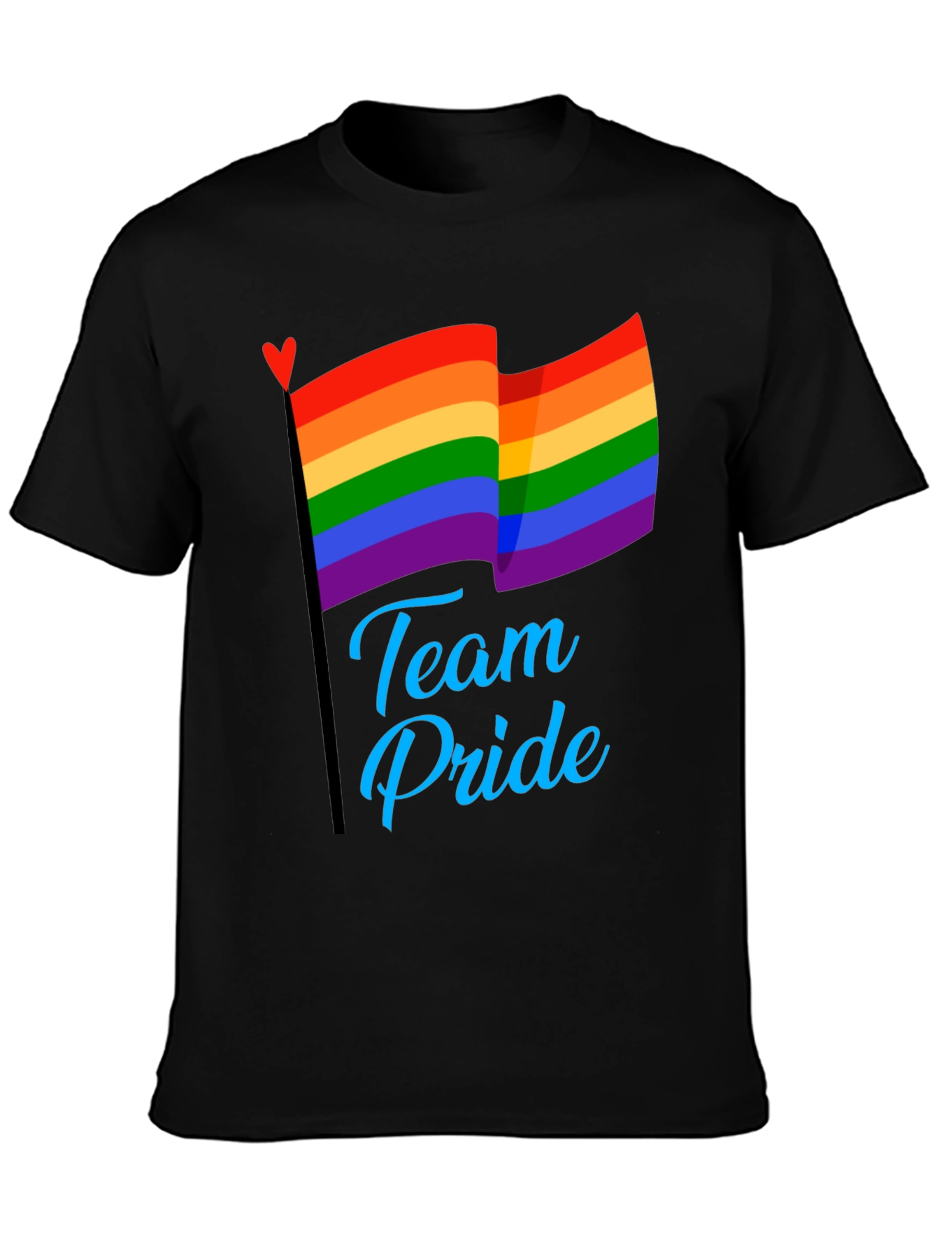 Team Pride LGBT Rainbow Flag Graphic T-Shirt