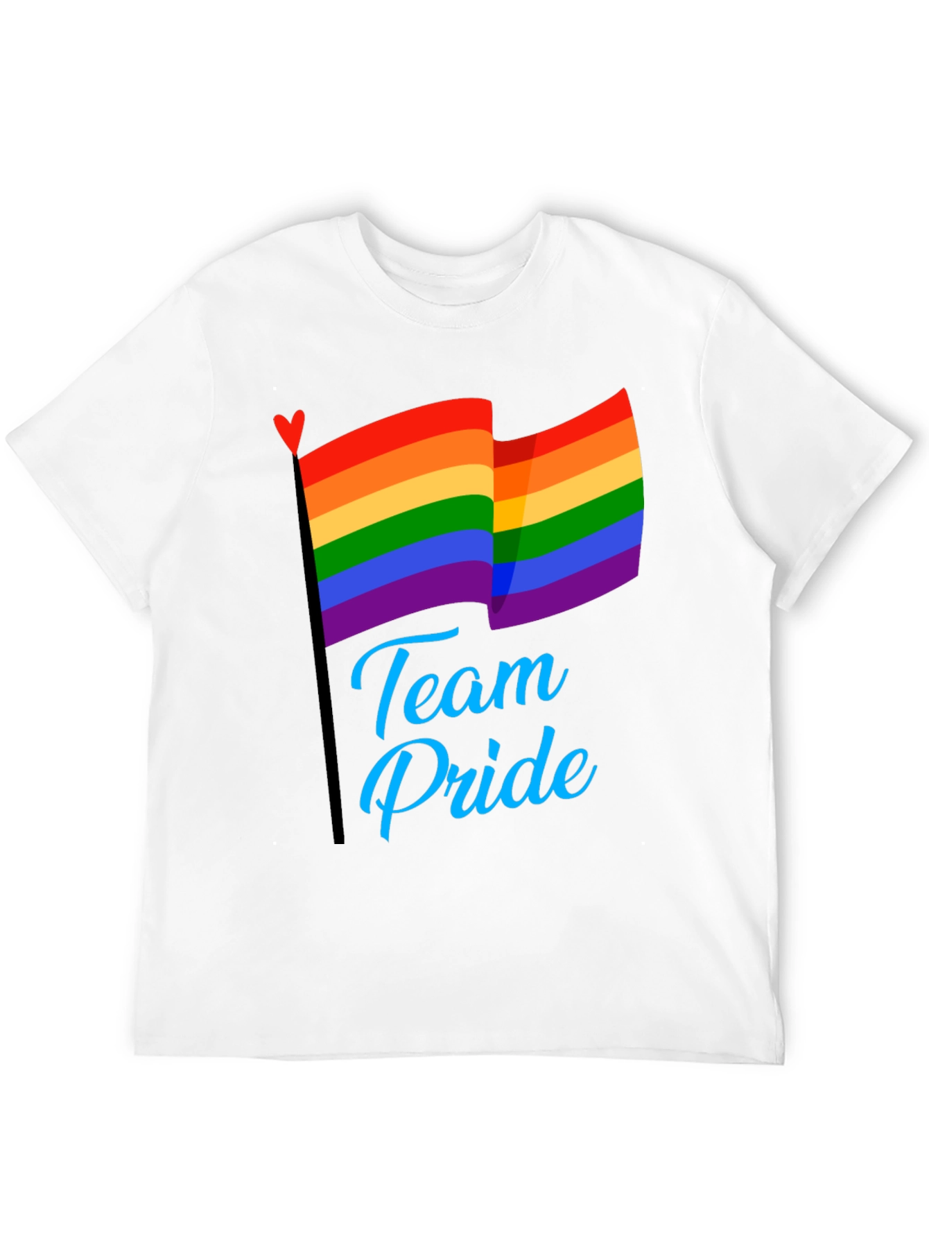 Team Pride LGBT Rainbow Flag Graphic T-Shirt