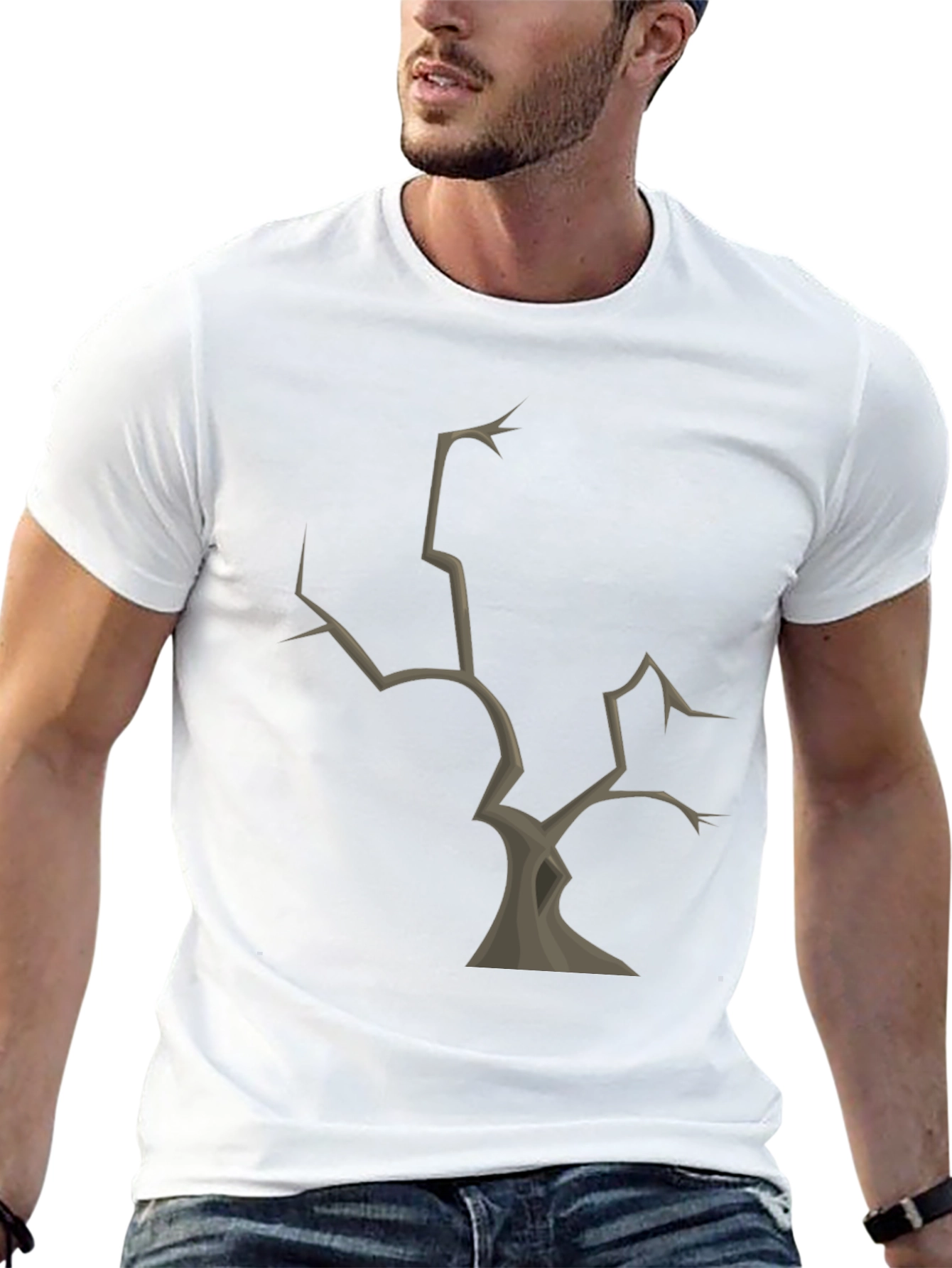 Spooky Tree Graphic T-Shirt - Black
