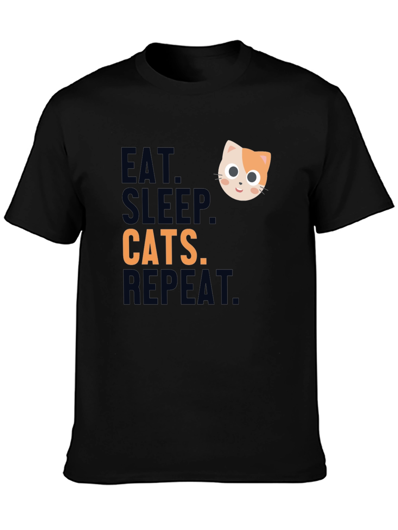 Eat Sleep Cats Repeat T-Shirt - Cat Lover Tee