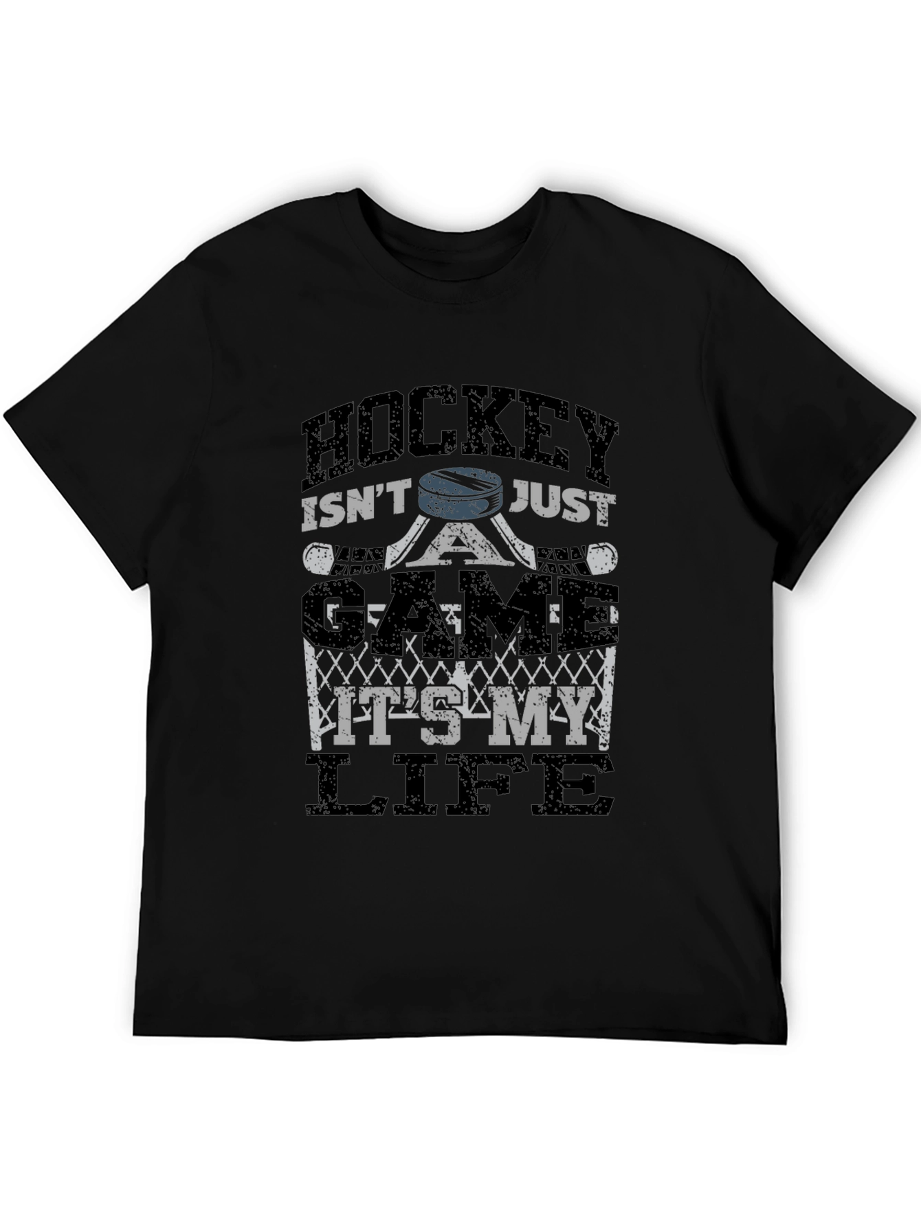 Hockey Is My Life T-Shirt - Black Mens
