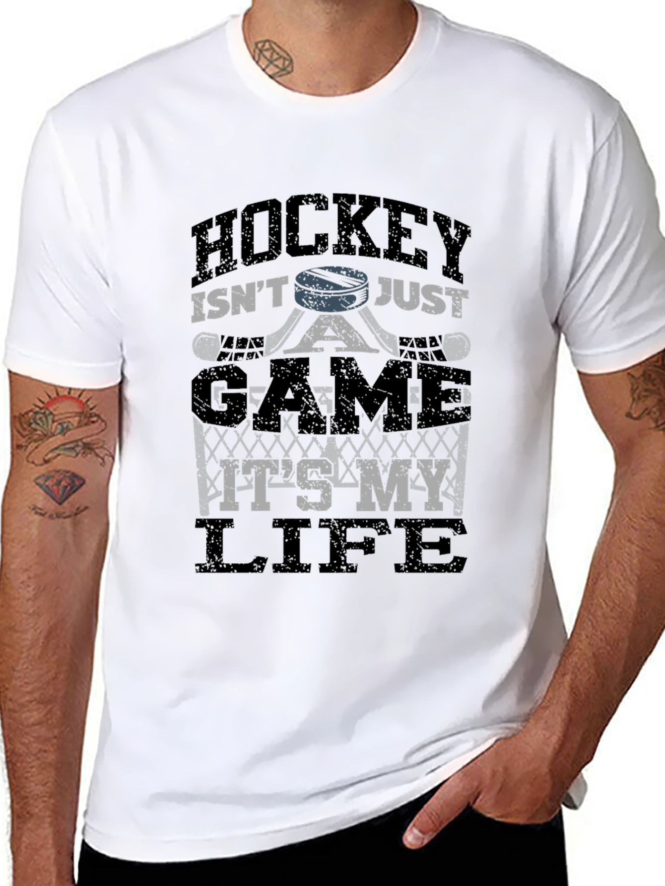 Hockey Is My Life T-Shirt - Black Mens
