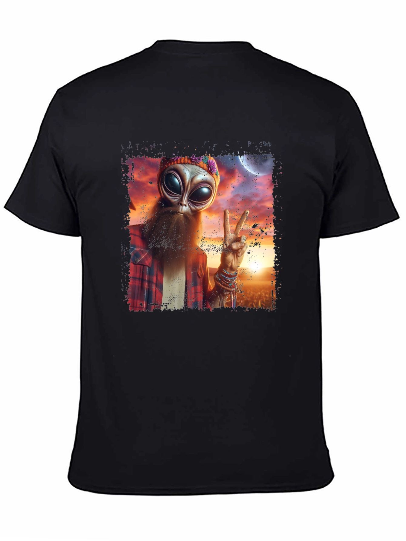 Hippie Alien T-Shirt - Peace & Style