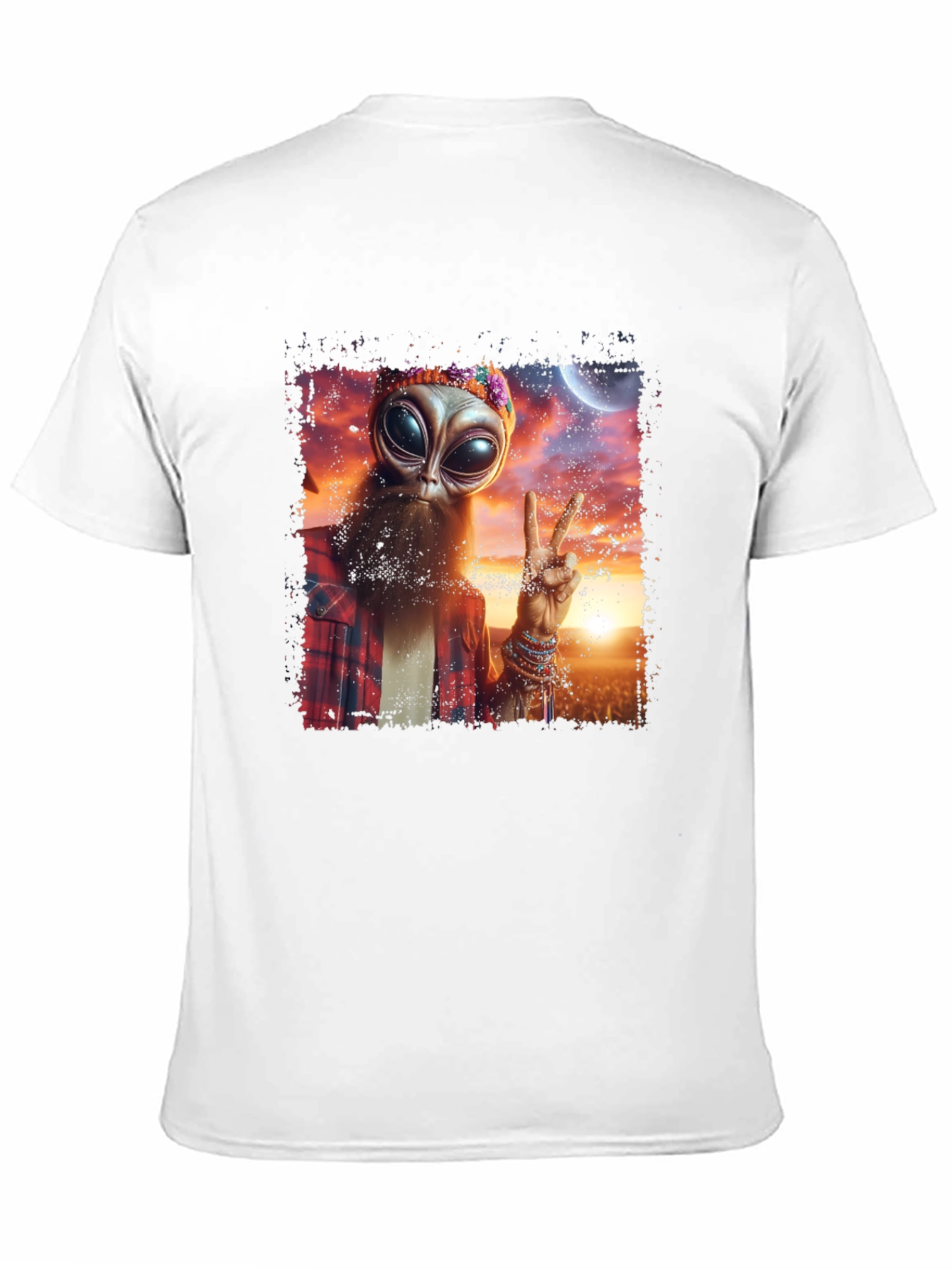 Hippie Alien T-Shirt - Peace & Style
