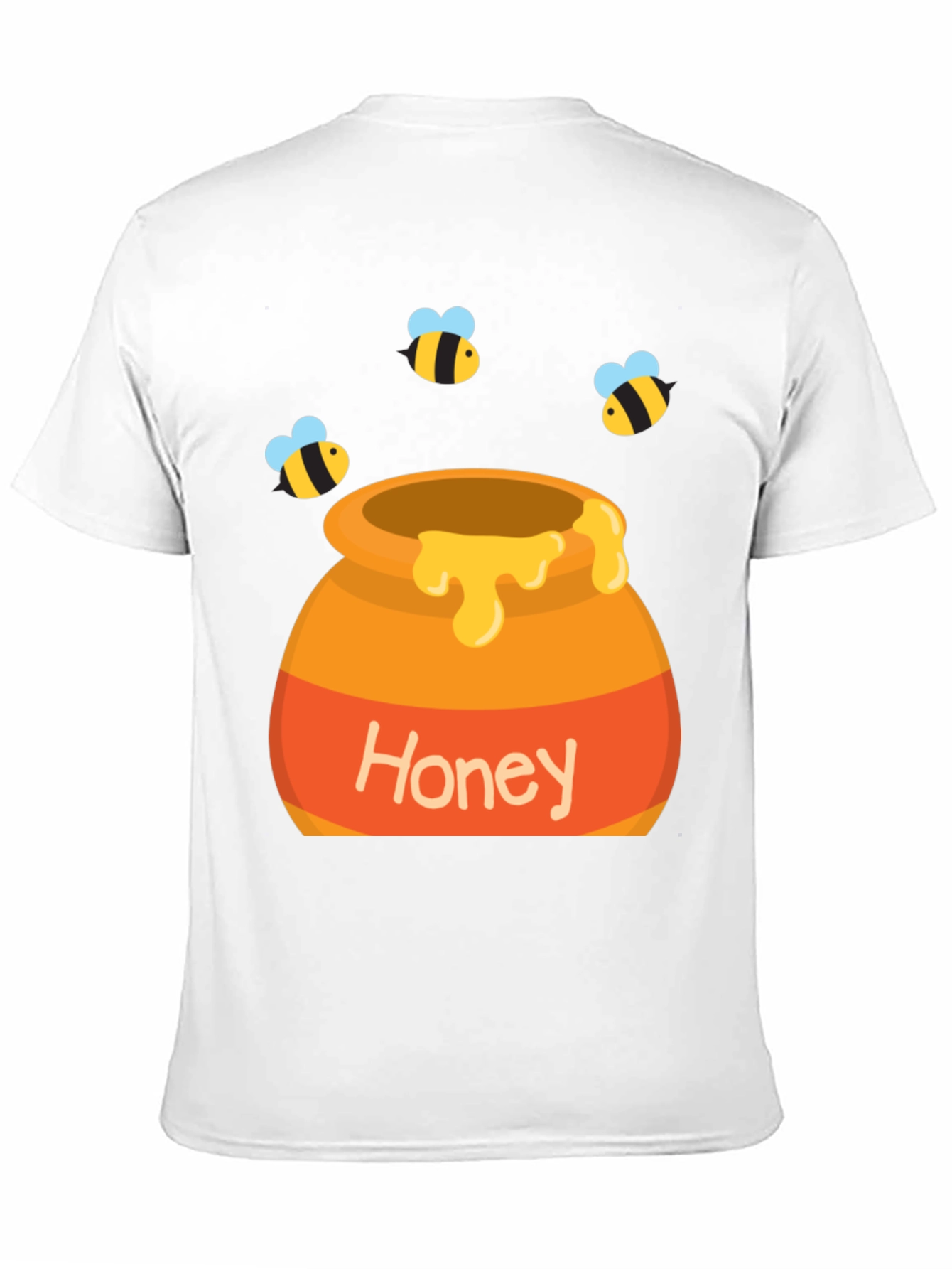 Honey Pot and Bee T-Shirt - Cartoon Design