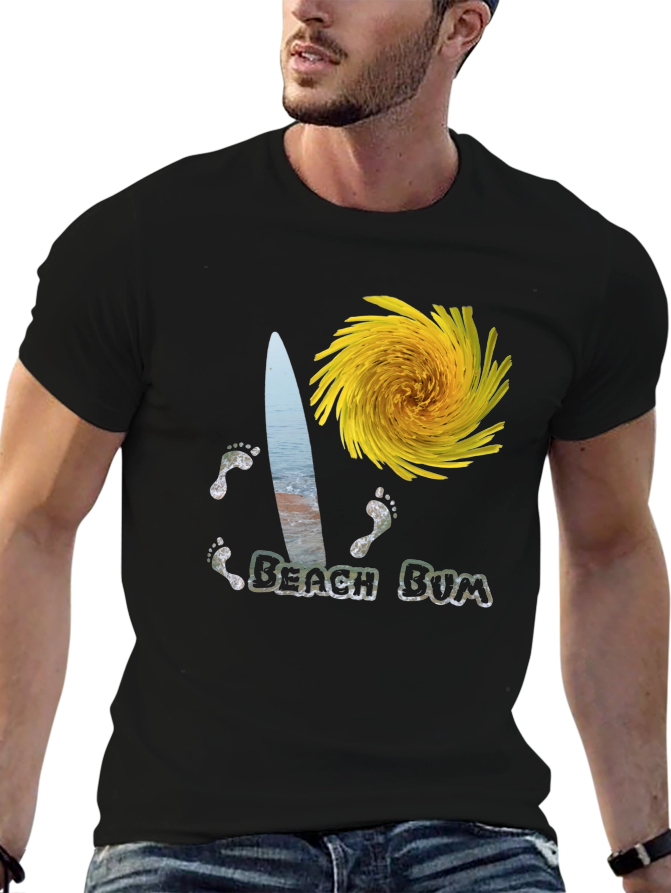 Beach Bum Graphic Tee - Surf Sun and Fun!