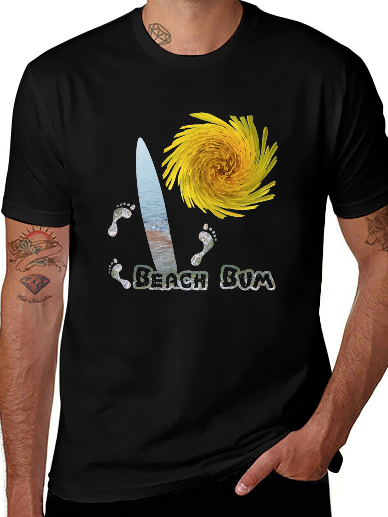Beach Bum Graphic Tee - Surf Sun and Fun!