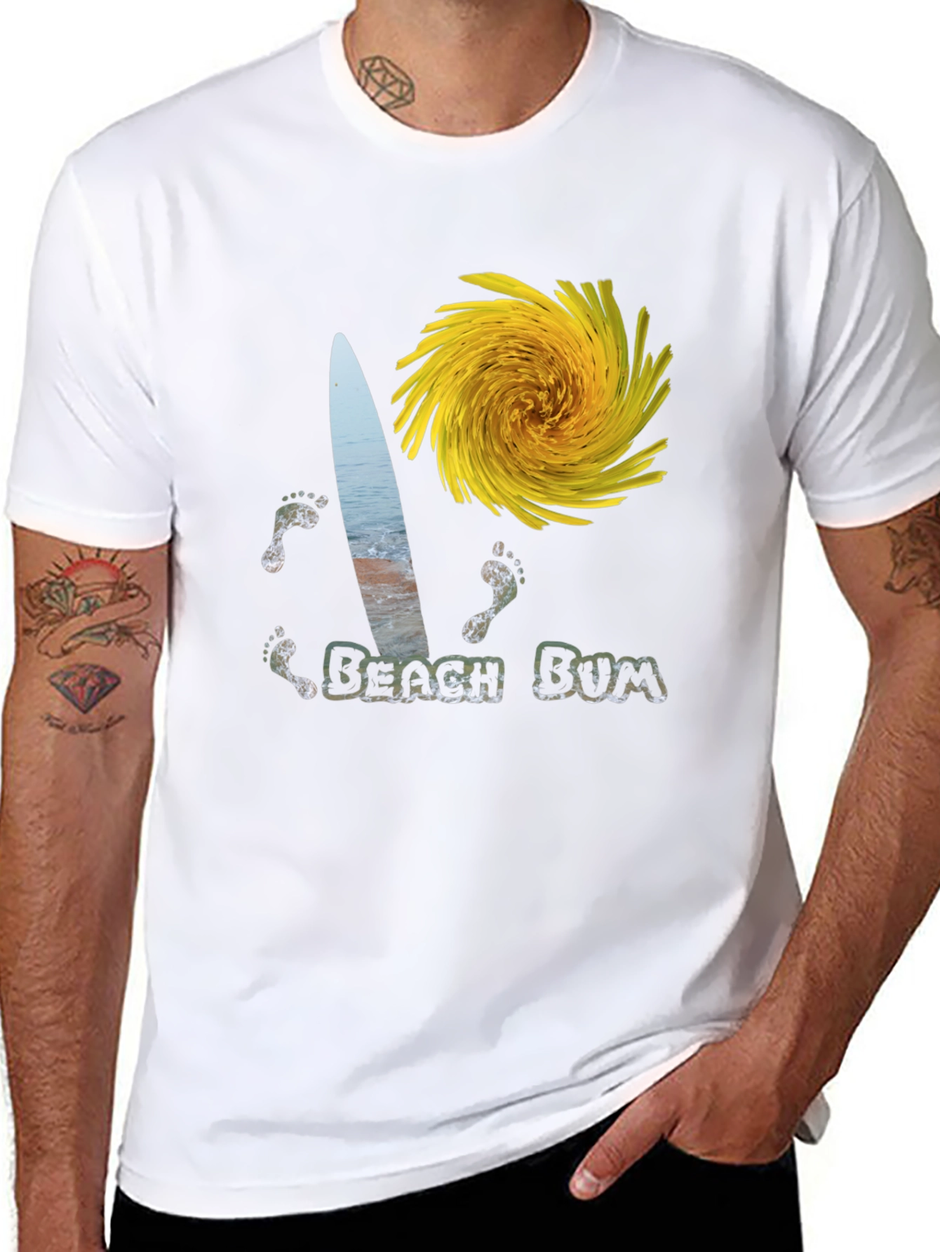 Beach Bum Graphic Tee - Surf Sun and Fun!