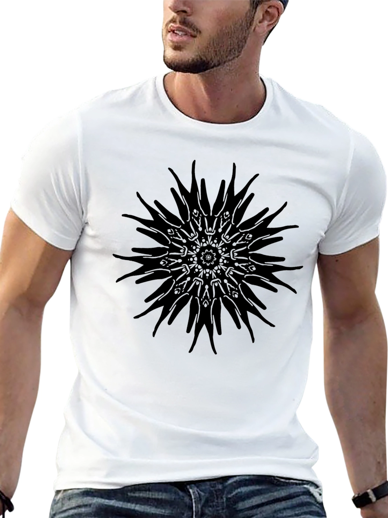Modern Black Graphic Tee