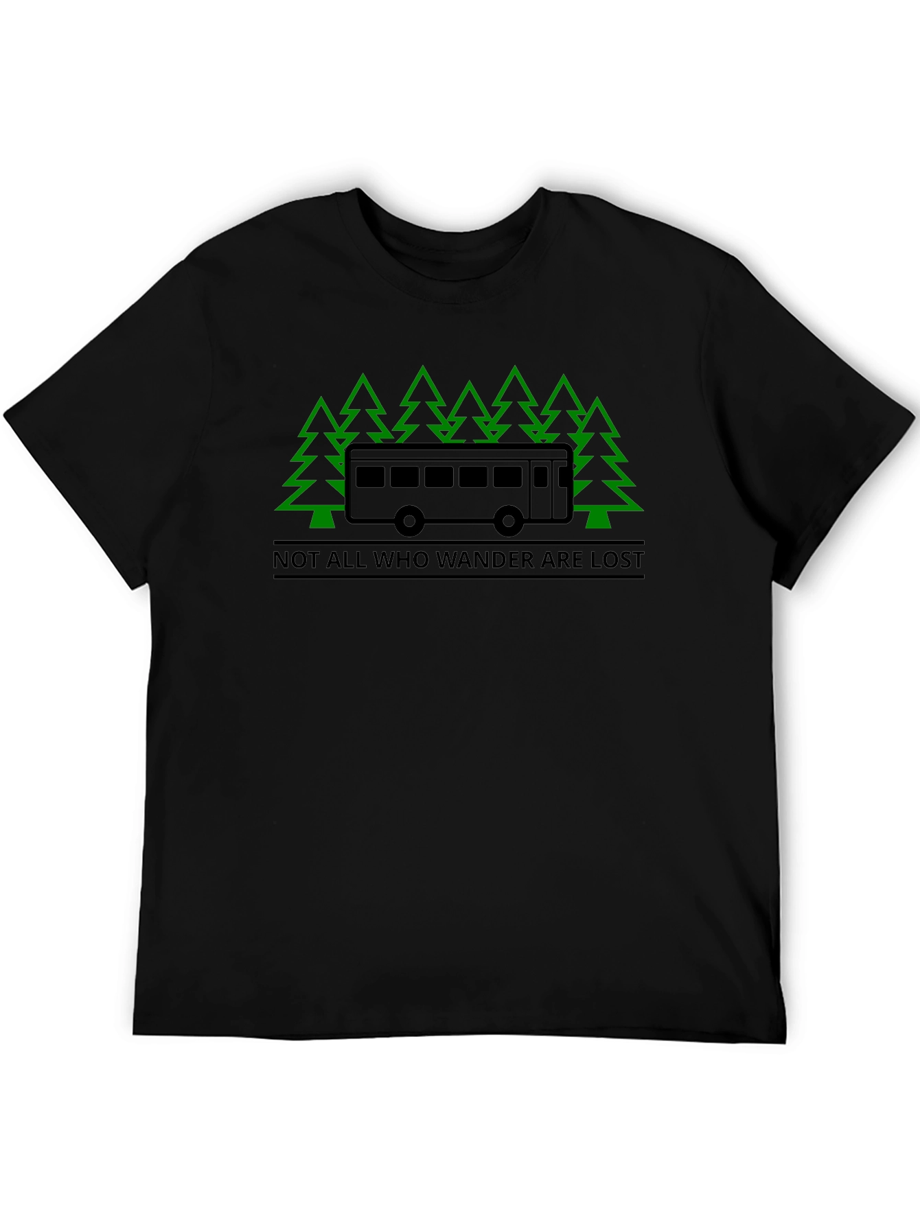 Wanderlust Bus & Trees Graphic T-Shirt