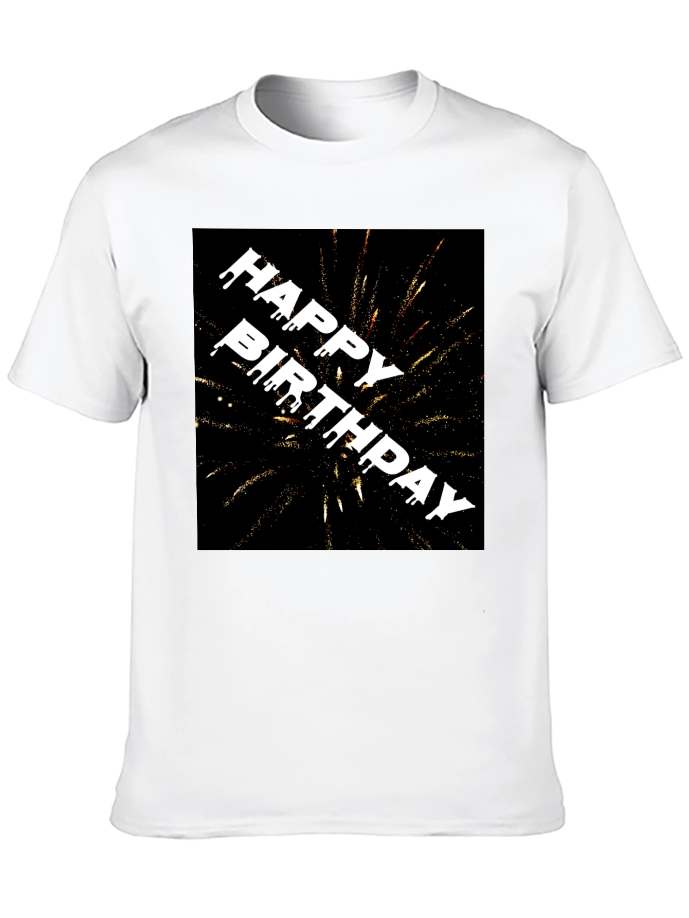 Happy Birthday Fireworks Graphic Tee