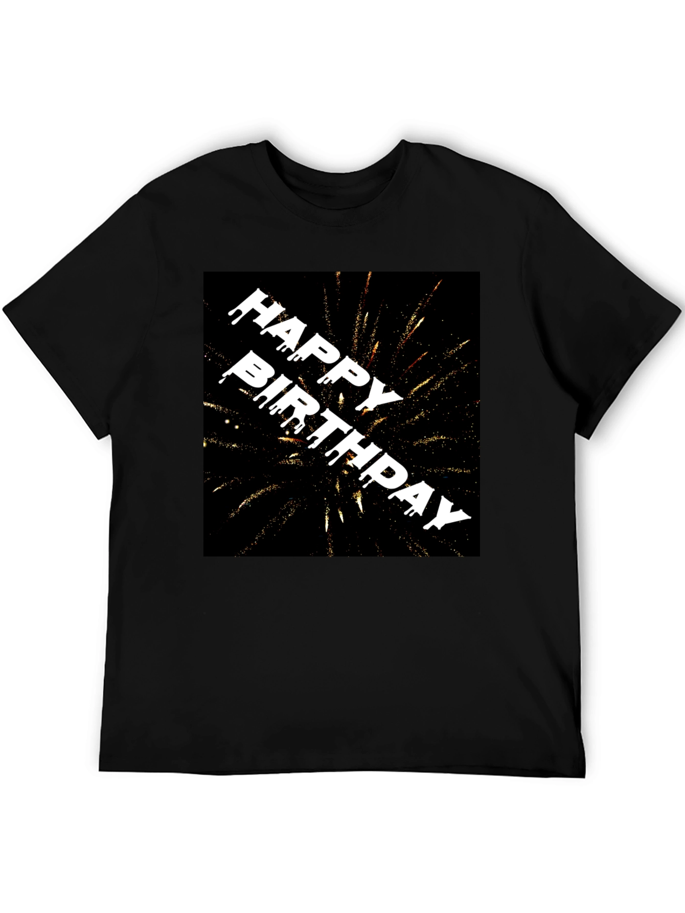 Happy Birthday Fireworks Graphic Tee