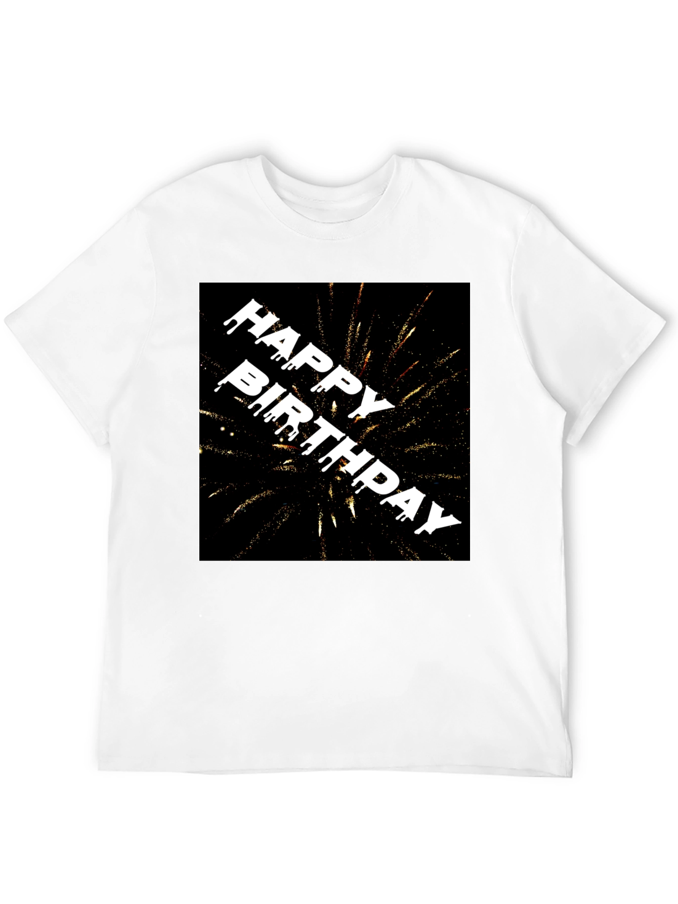 Happy Birthday Fireworks Graphic Tee