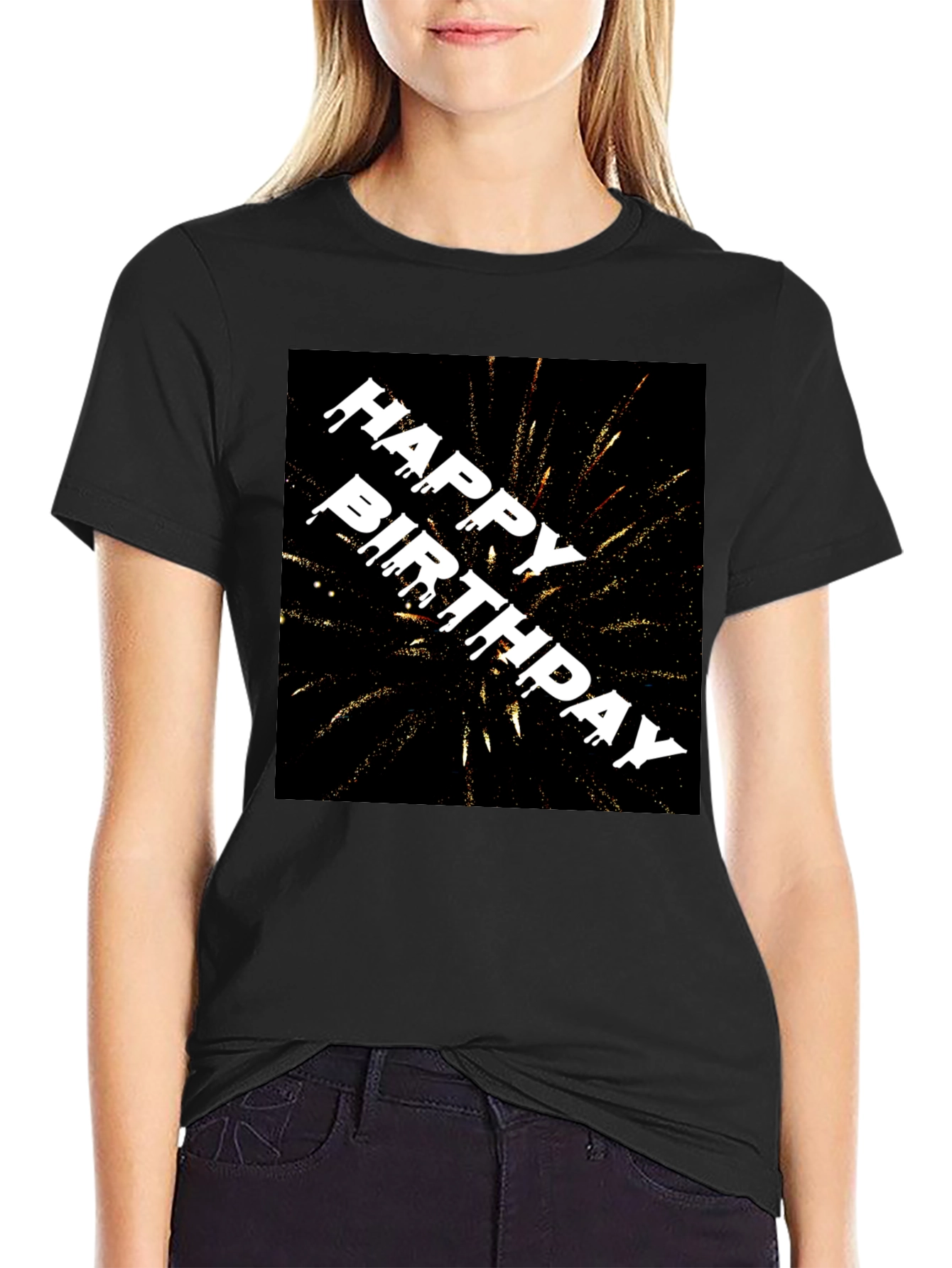 Happy Birthday Fireworks Graphic Tee