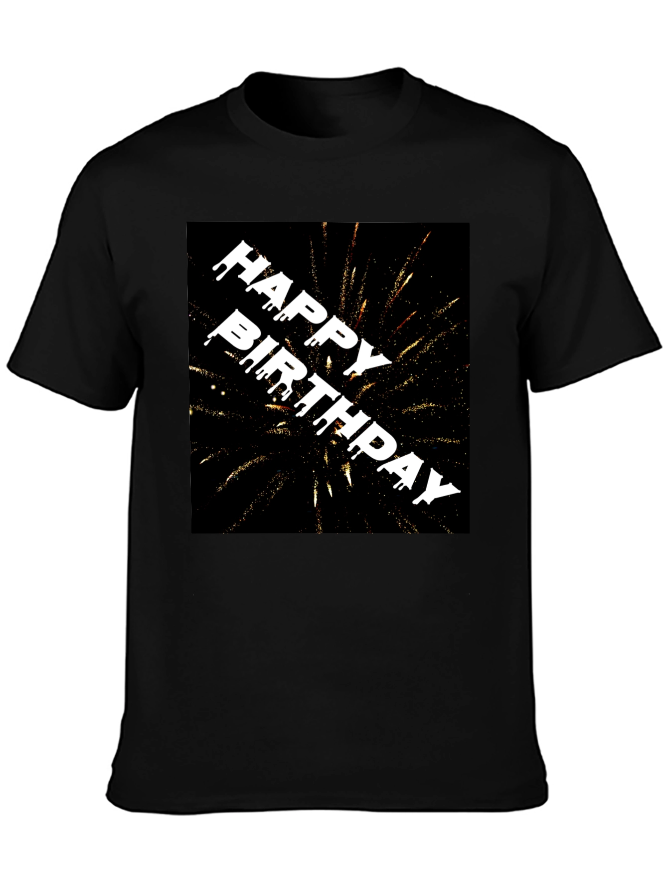 Happy Birthday Fireworks Graphic Tee