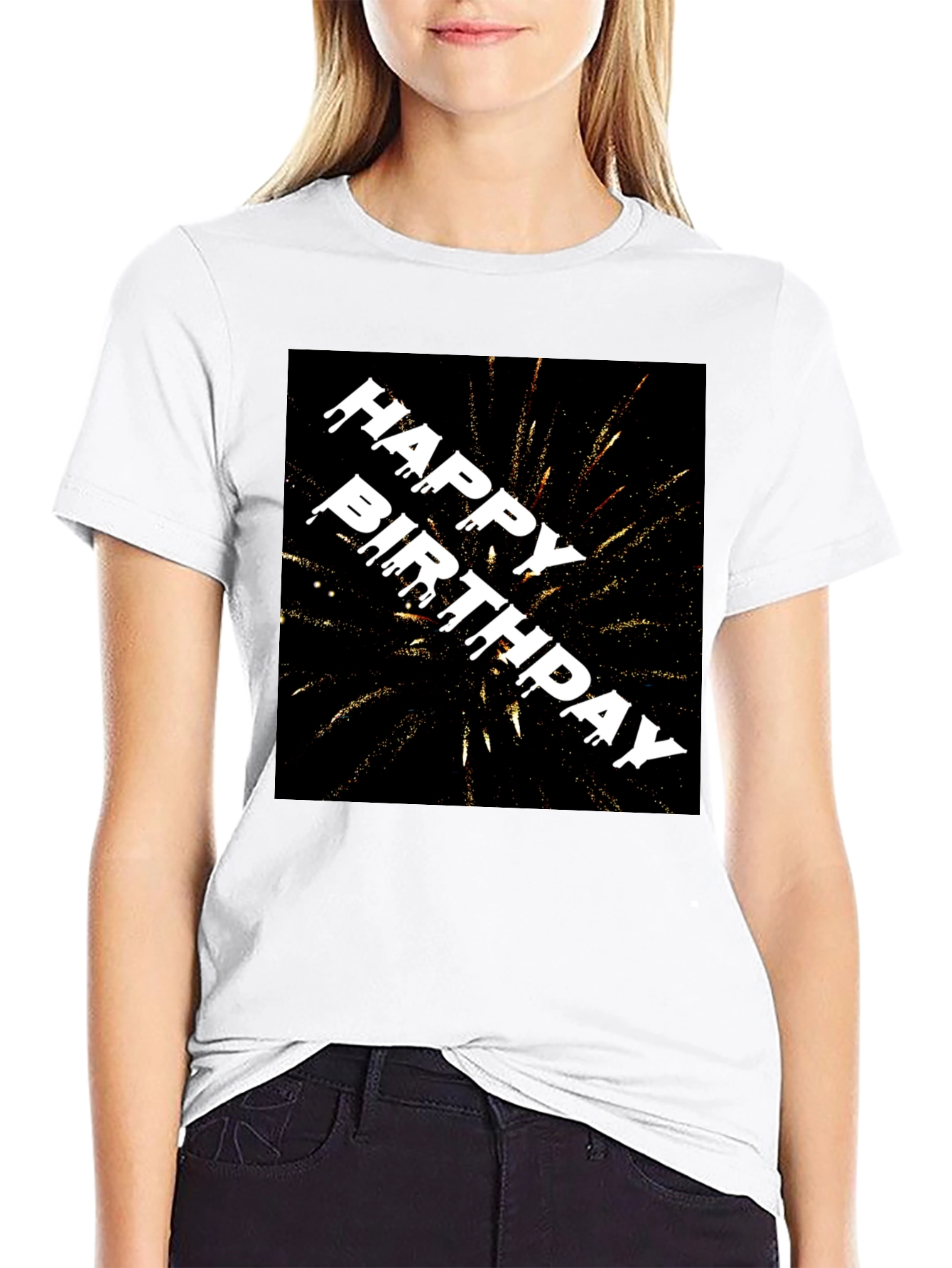 Happy Birthday Fireworks Graphic Tee