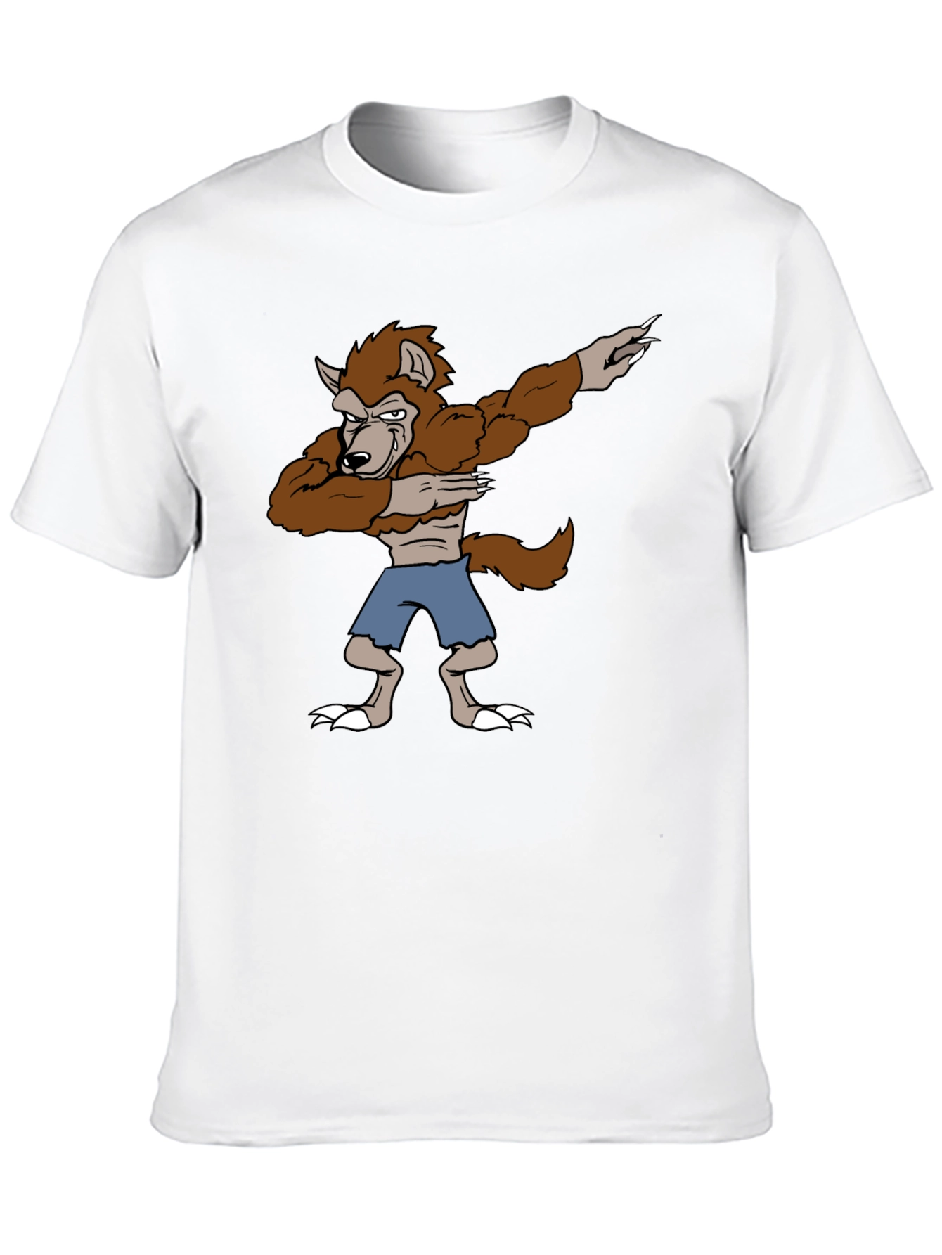 Dabbing Werewolf Graphic T-Shirt - Funny Halloween Tee