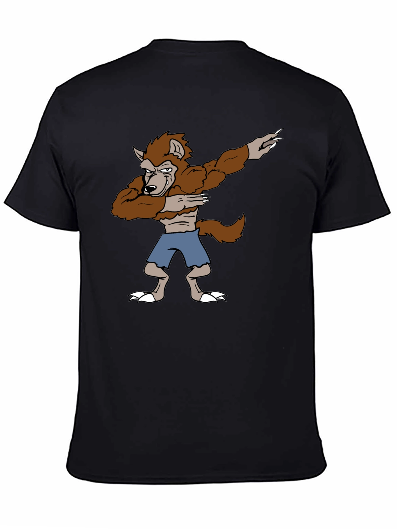 Dabbing Werewolf Graphic T-Shirt - Funny Halloween Tee