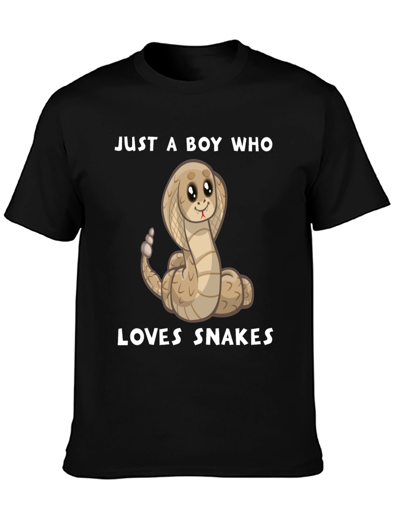 Boys Snake Lover T-Shirt - Cute Cartoon Cobra