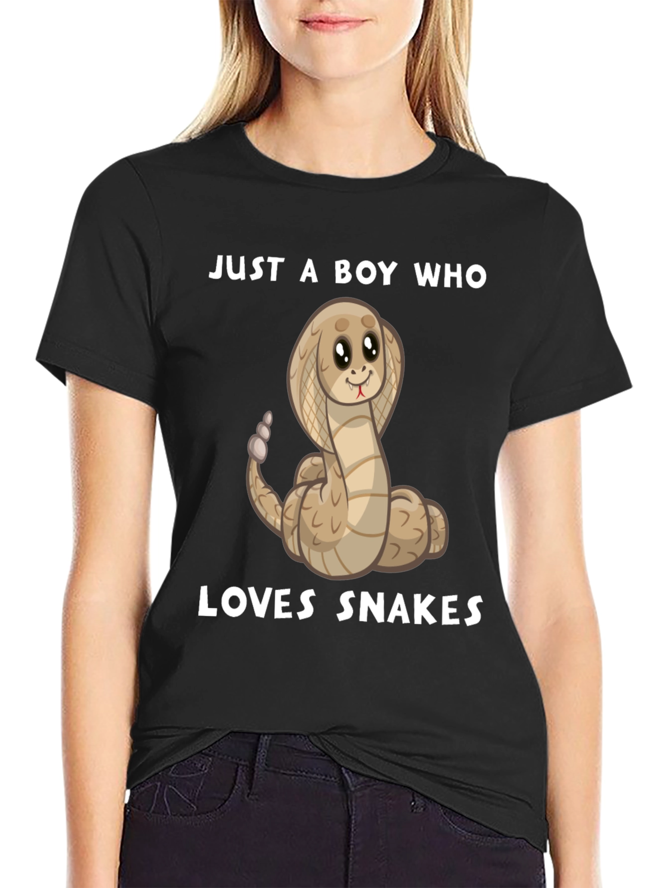 Boys Snake Lover T-Shirt - Cute Cartoon Cobra