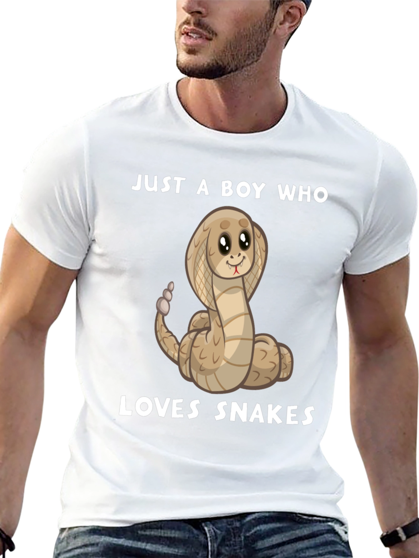 Boys Snake Lover T-Shirt - Cute Cartoon Cobra