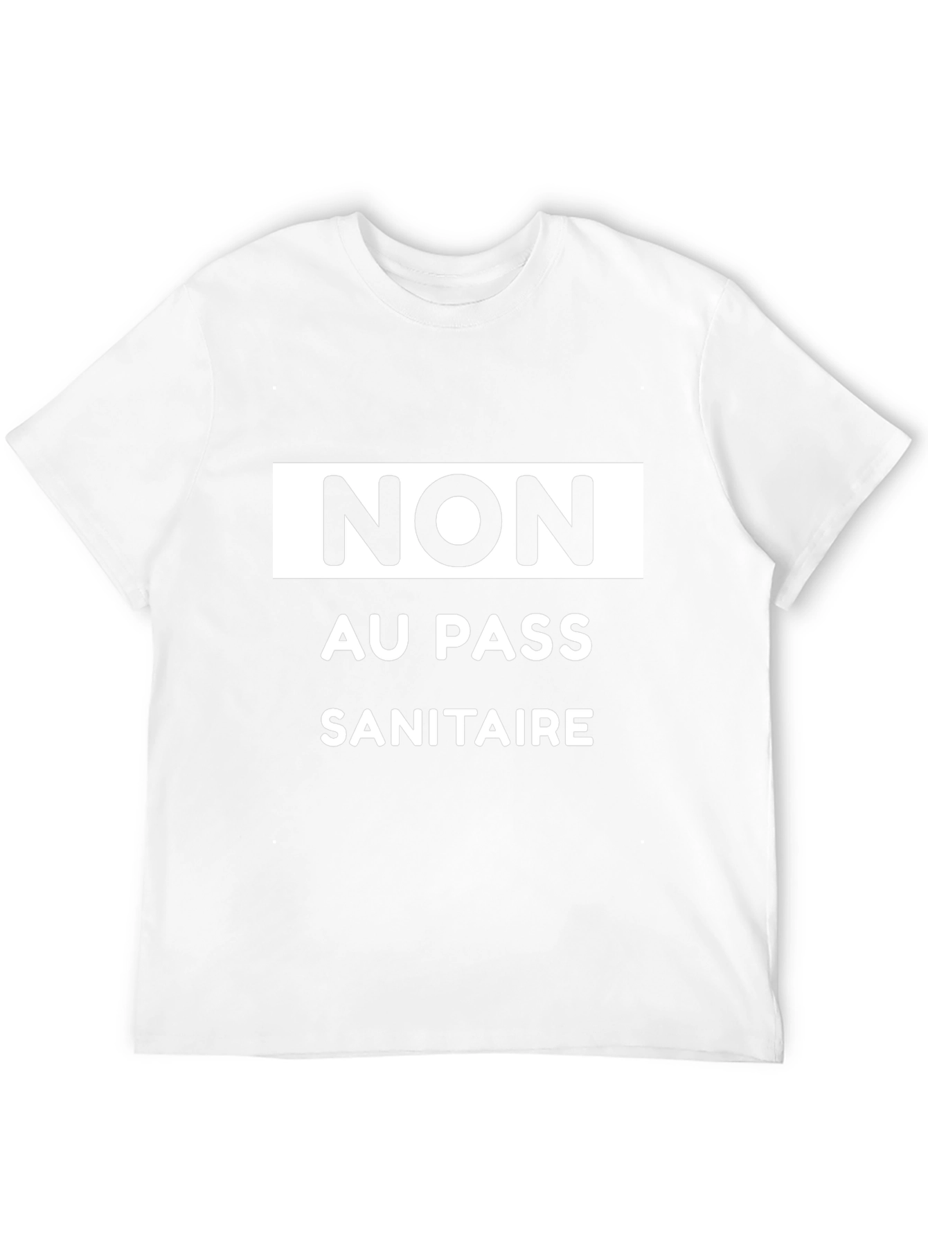 Non Au Pass Sanitaire Black Graphic Tee