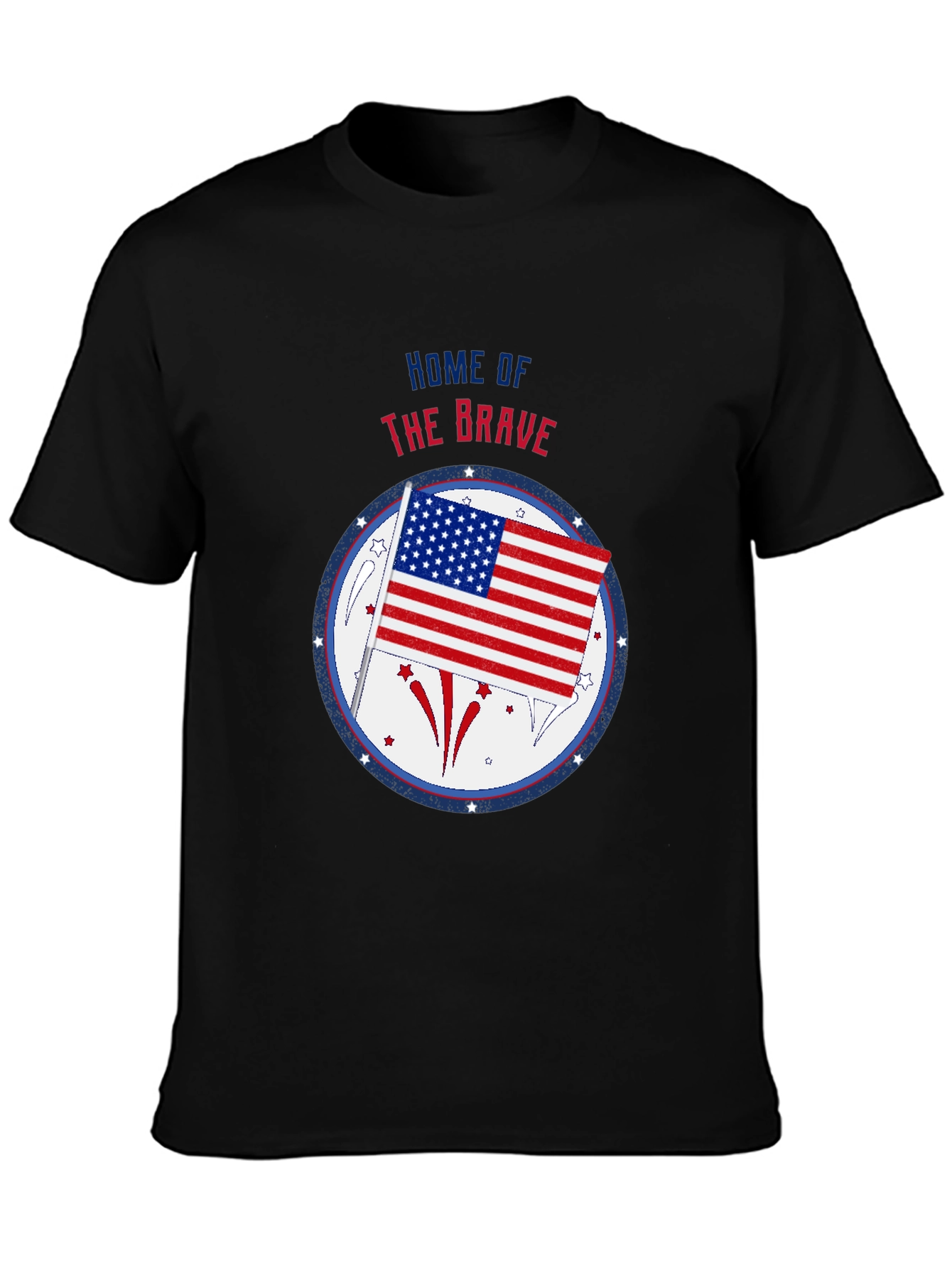 Patriotic Home of the Brave Graphic Tee