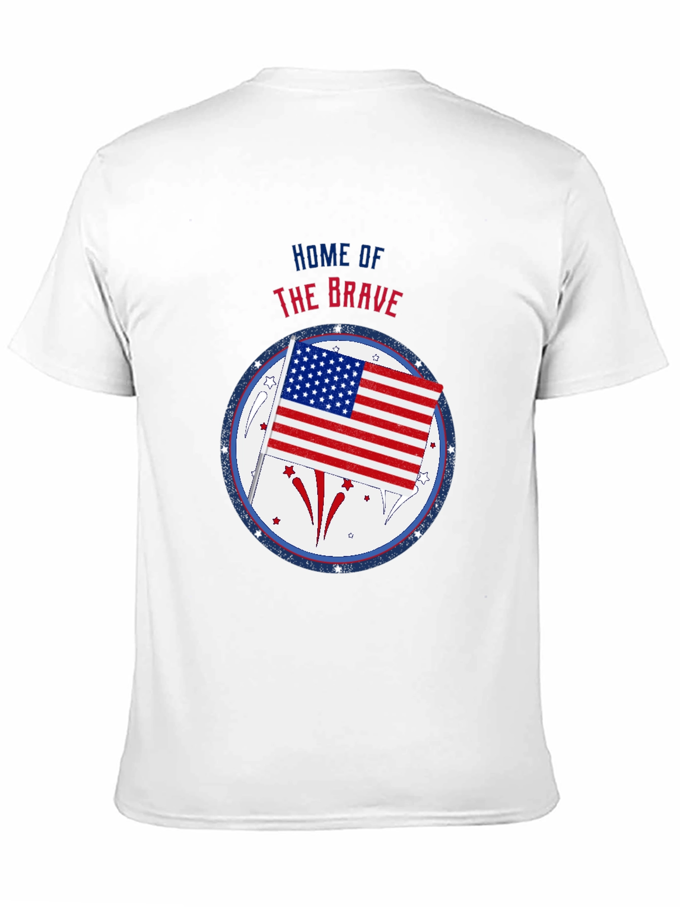 Patriotic Home of the Brave Graphic Tee