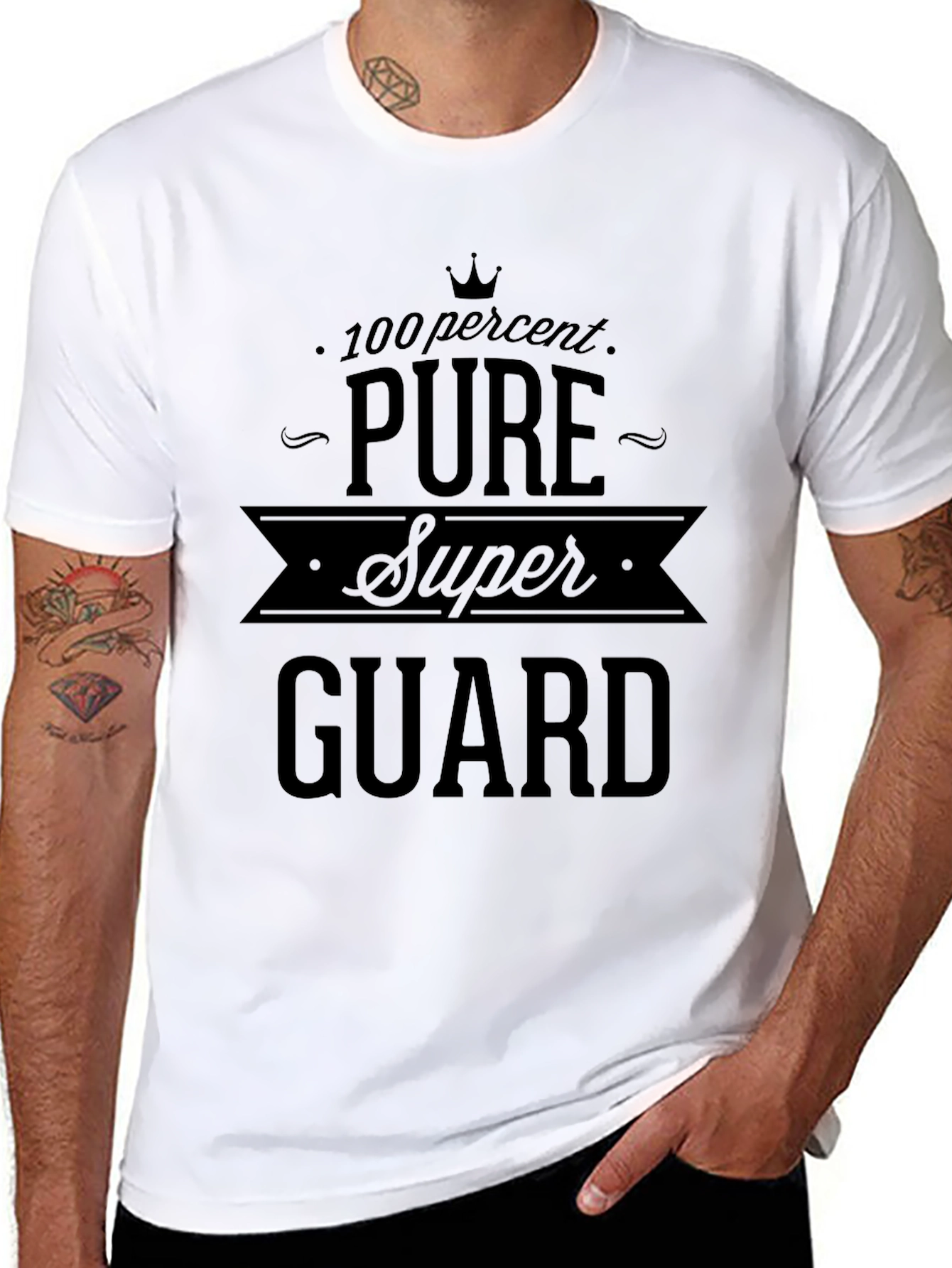 100% Pure Super Guard Black Graphic T-Shirt