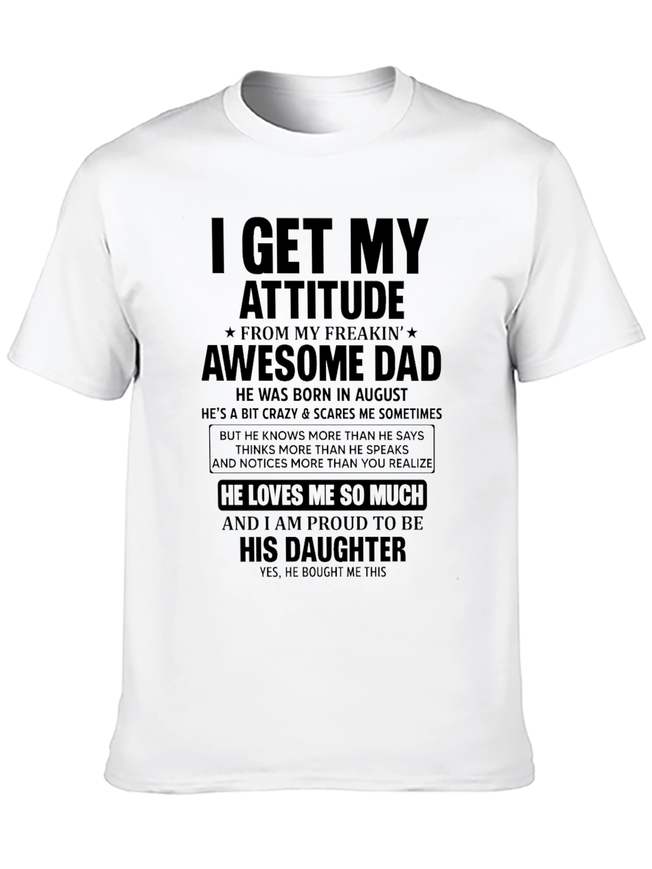 Awesome Dad Daughter T-Shirt - Black